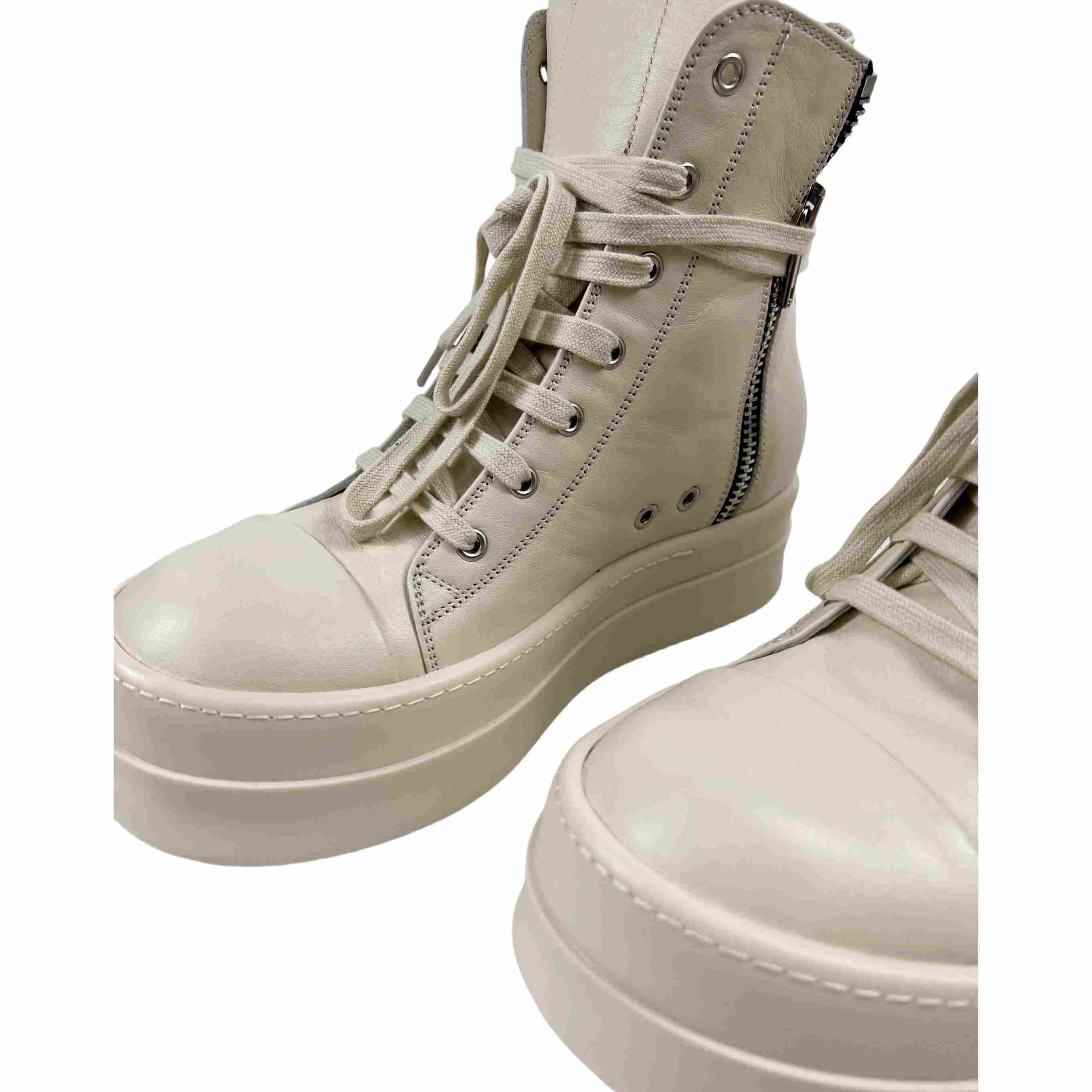 Rick Owens High-top Sneakers - FashionPlug