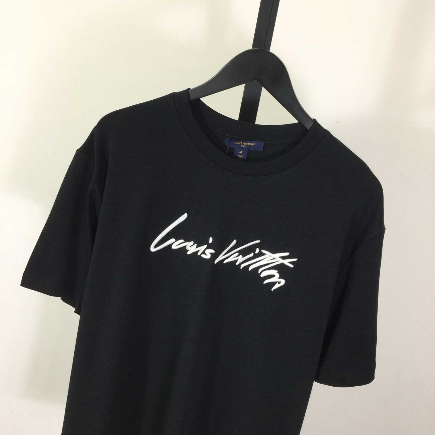 Louis Vuitton Cursive Signature T-Shirt - FashionPlug