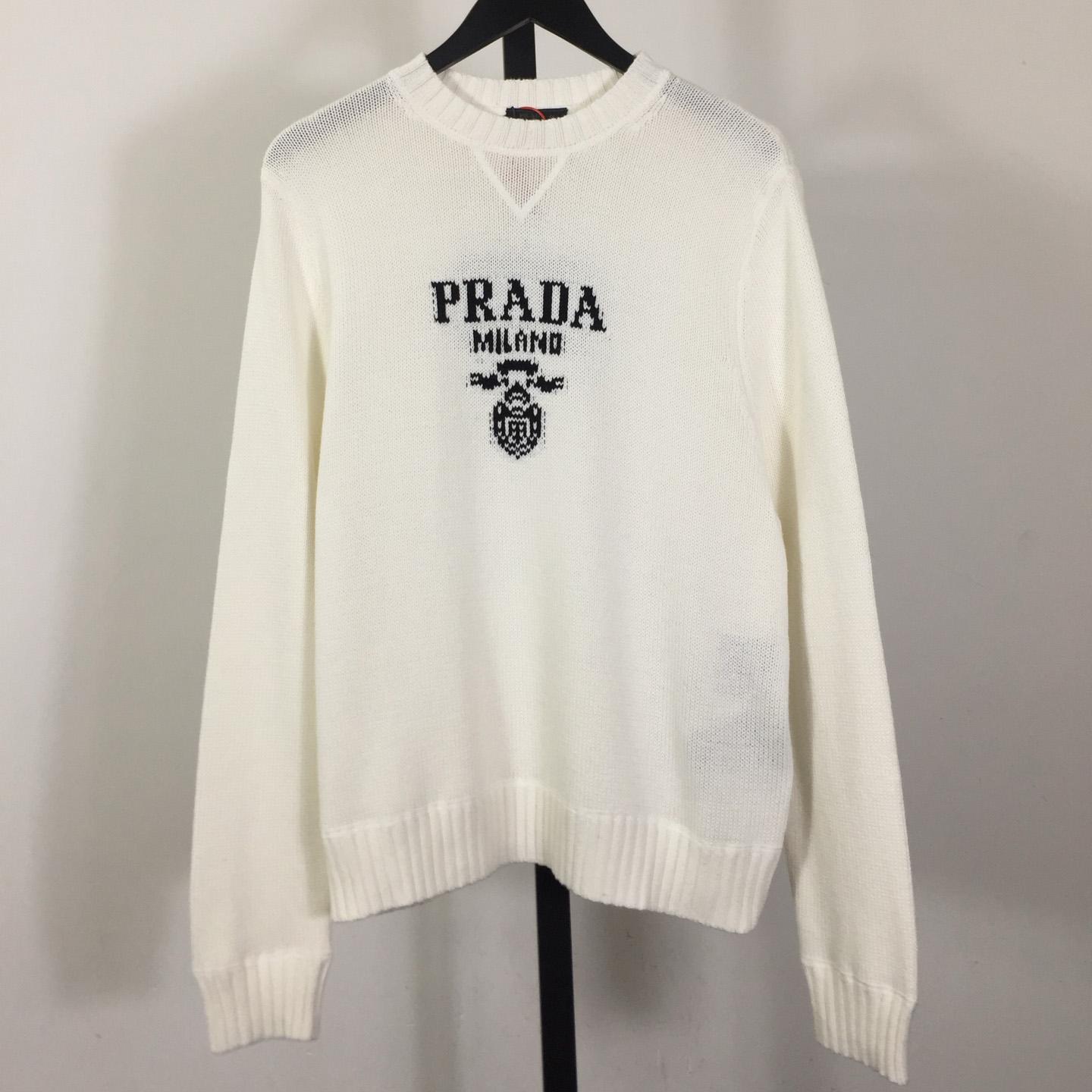 Prada Wool and cashmere crew-neck sweater - FashionPlug