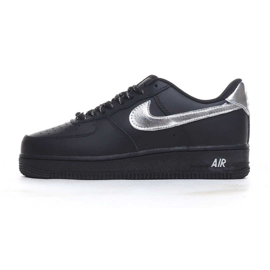 Nike Air Force 1 '07 Low “Black Silver Swoosh” FV5951-001 - FashionPlug