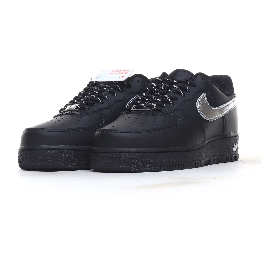 Nike Air Force 1 '07 Low “Black Silver Swoosh” FV5951-001 - FashionPlug