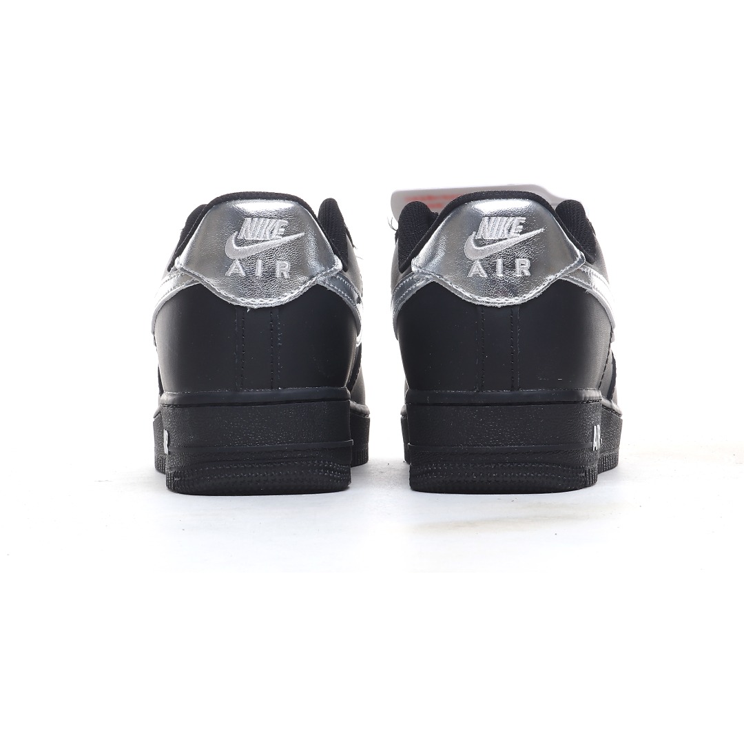 Nike Air Force 1 '07 Low “Black Silver Swoosh” FV5951-001 - FashionPlug