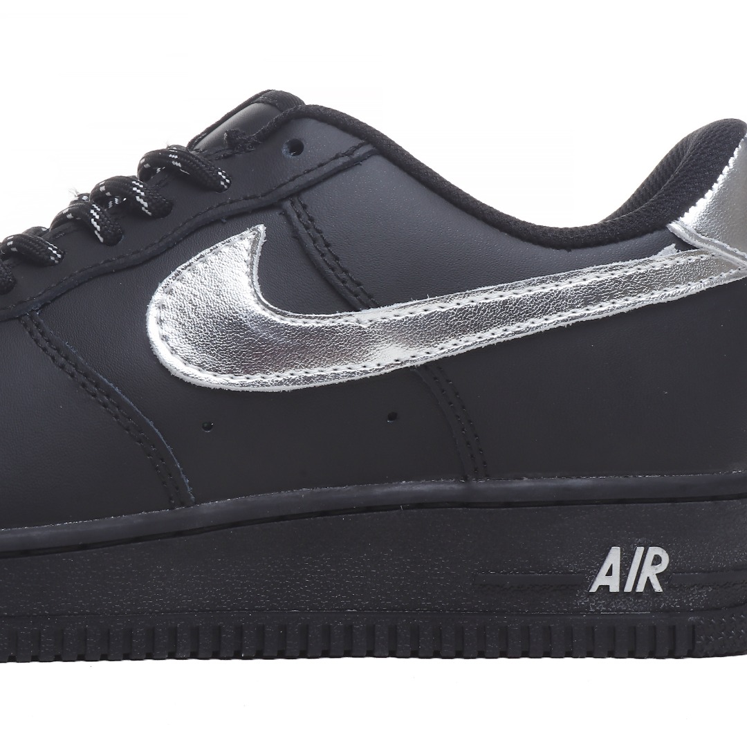 Nike Air Force 1 '07 Low “Black Silver Swoosh” FV5951-001 - FashionPlug