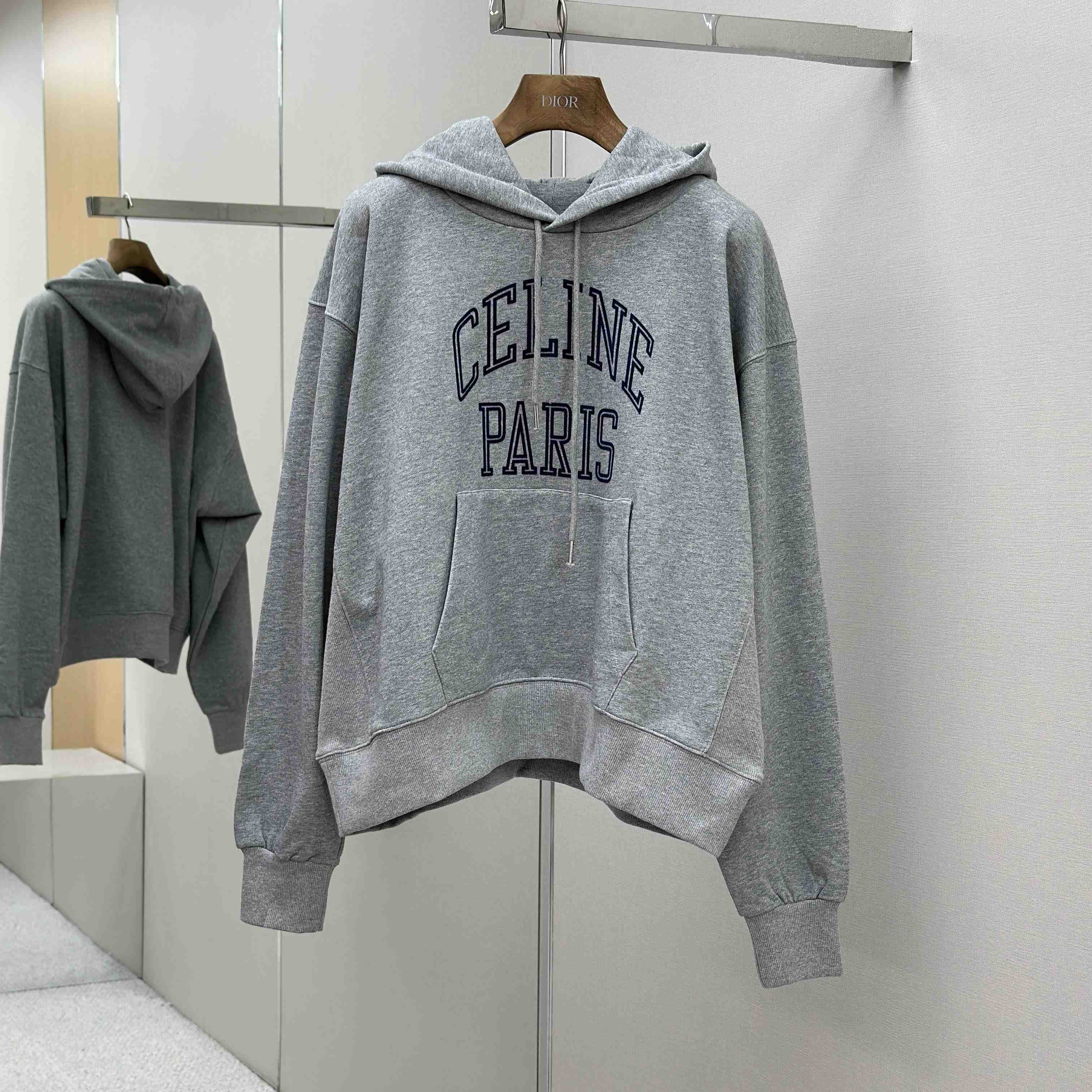 Celine Loose Hoodie In Cotton Fleece - FashionPlug