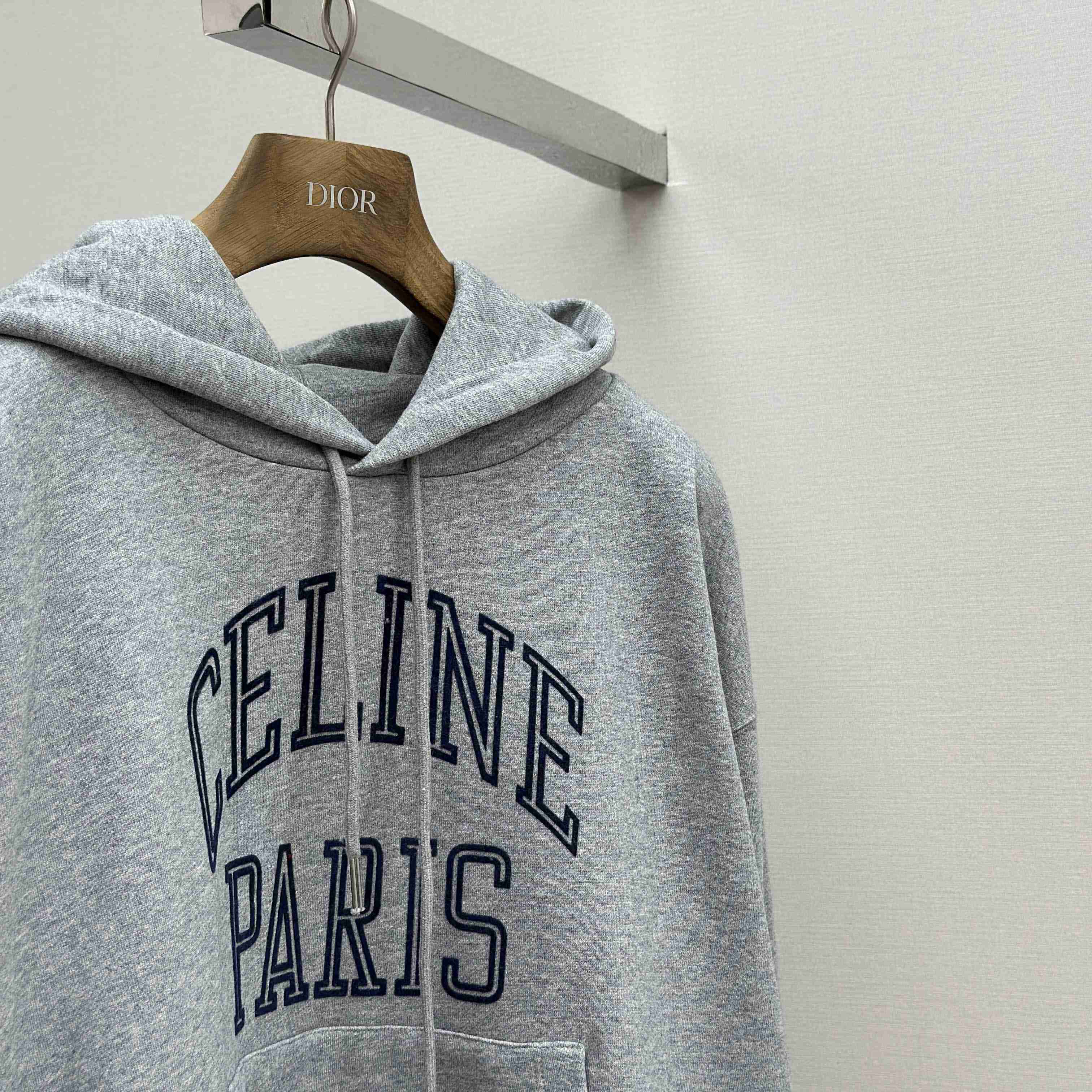 Celine Loose Hoodie In Cotton Fleece - FashionPlug