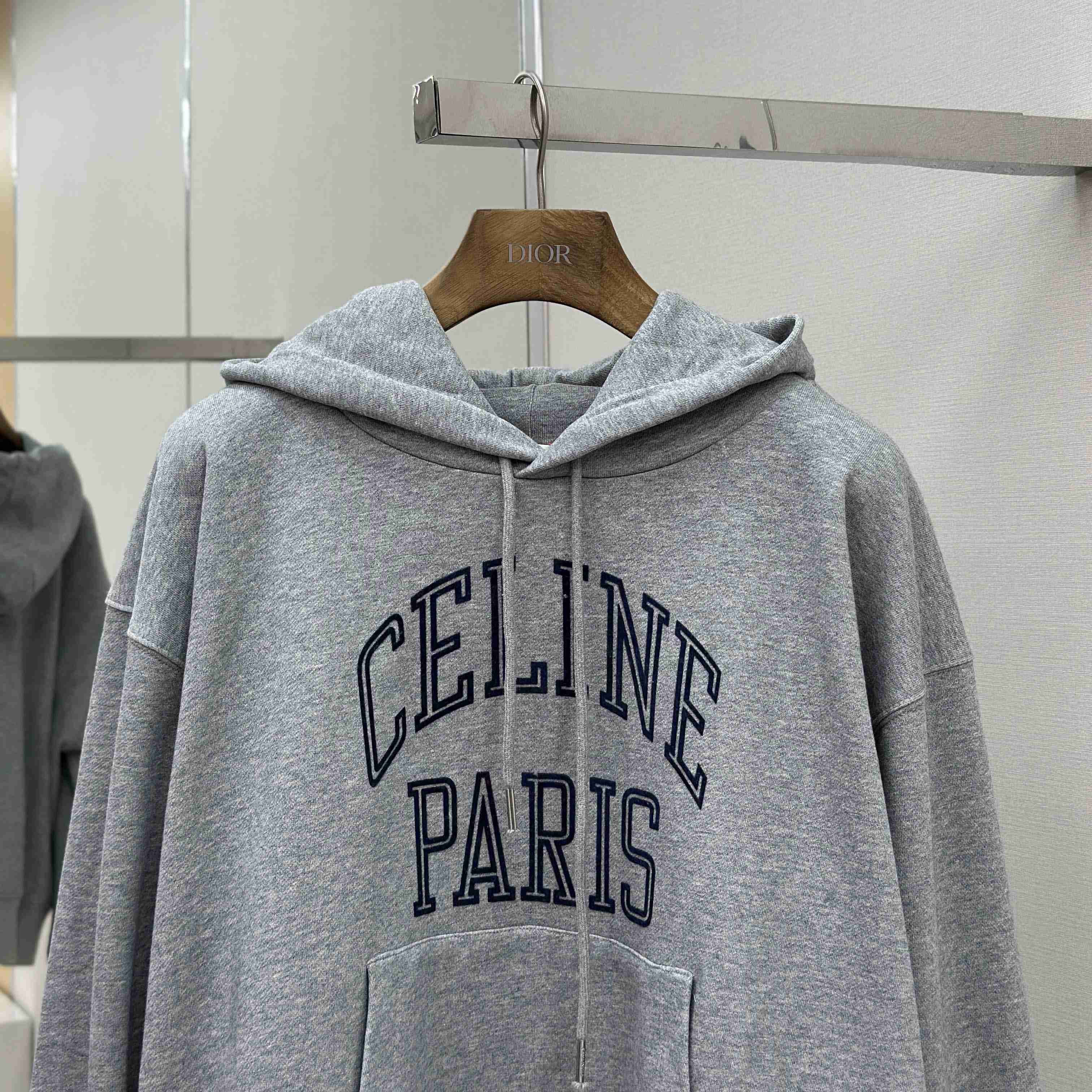 Celine Loose Hoodie In Cotton Fleece - FashionPlug