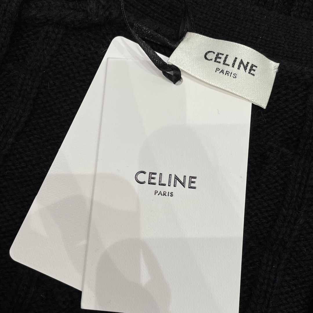 Celine Hooded Sweater In Monochromic Wool - FashionPlug