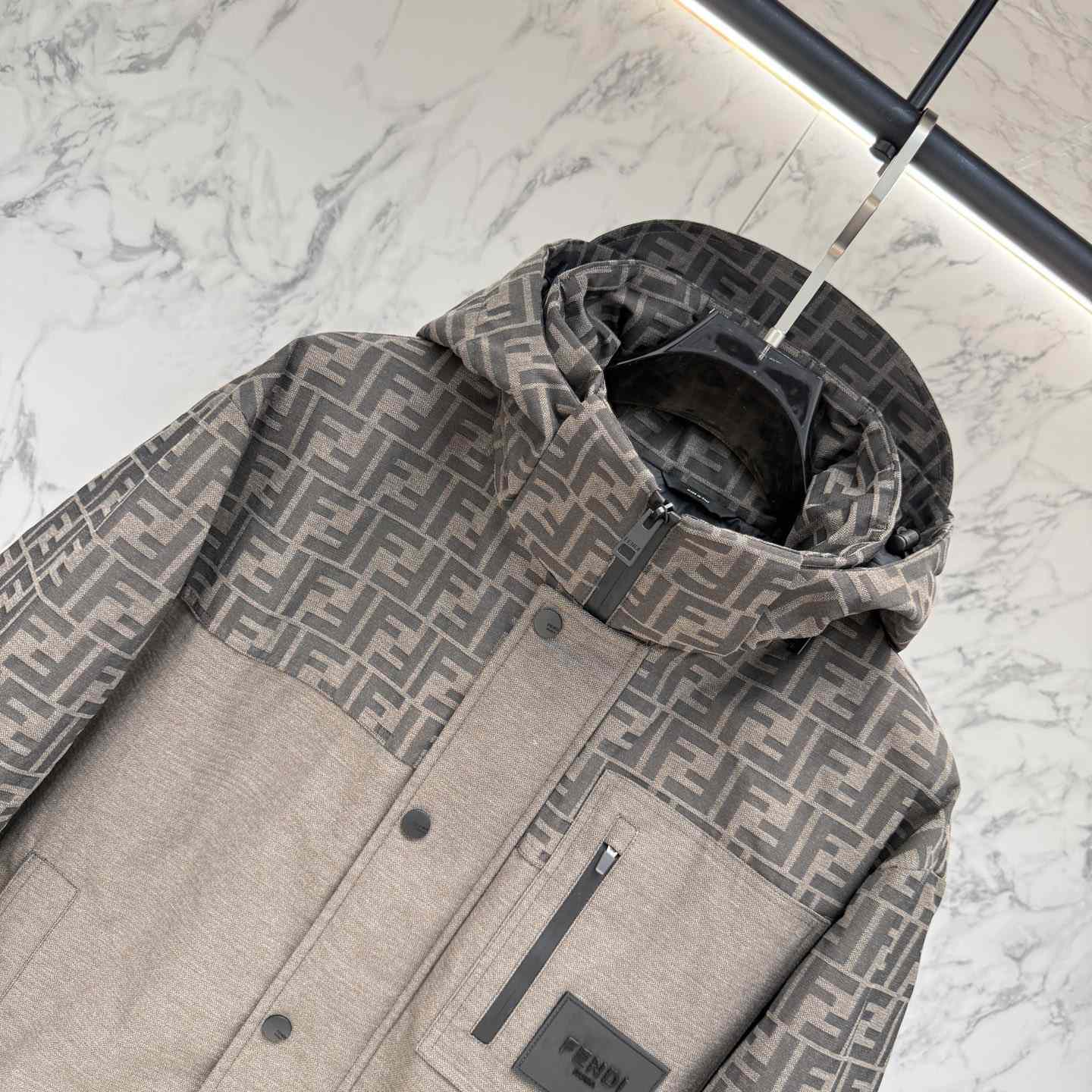 Fendi 'FF Denim Tech' Padded Jacket - FashionPlug