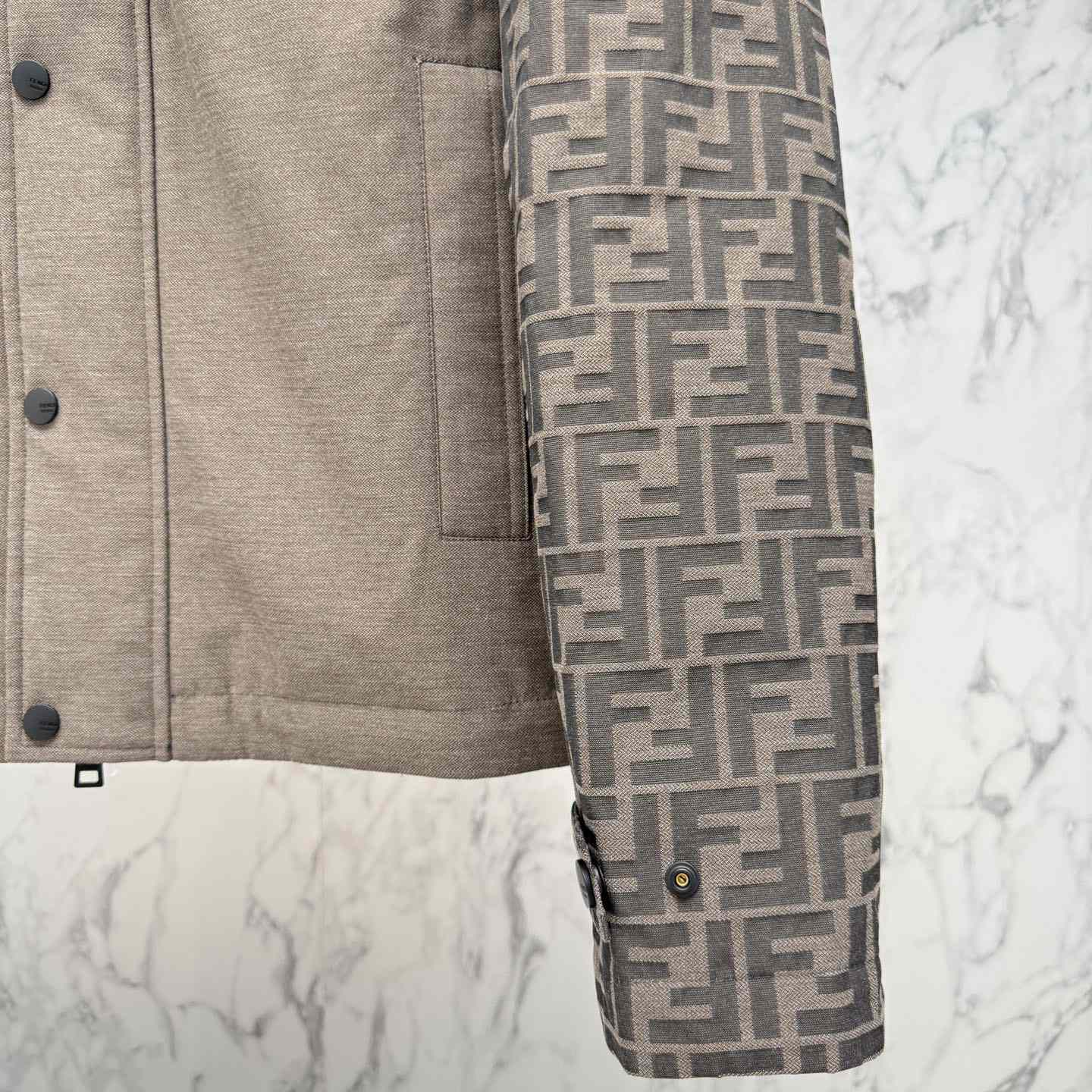 Fendi 'FF Denim Tech' Padded Jacket - FashionPlug