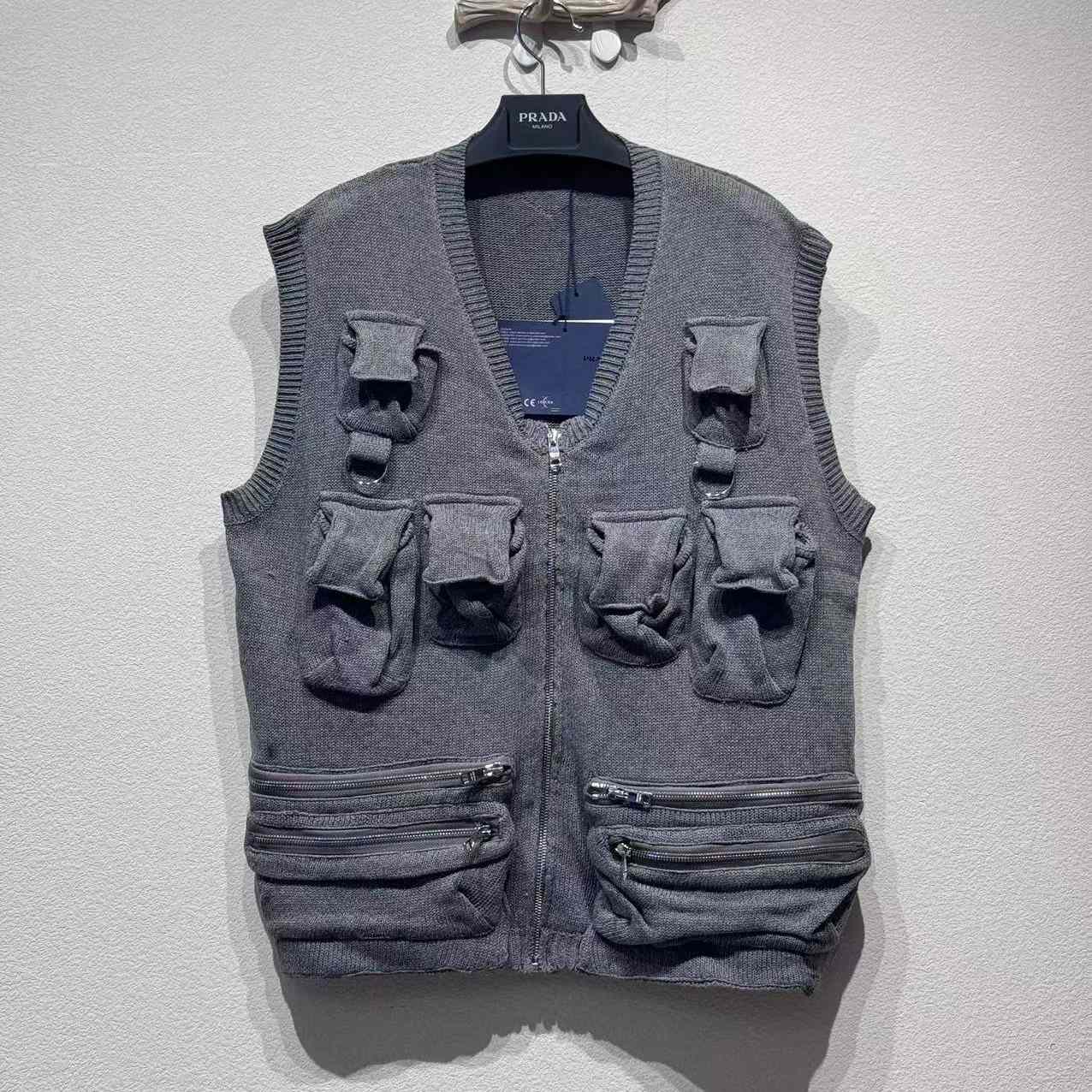 Prada Shetland Wool Sweater Vest - FashionPlug