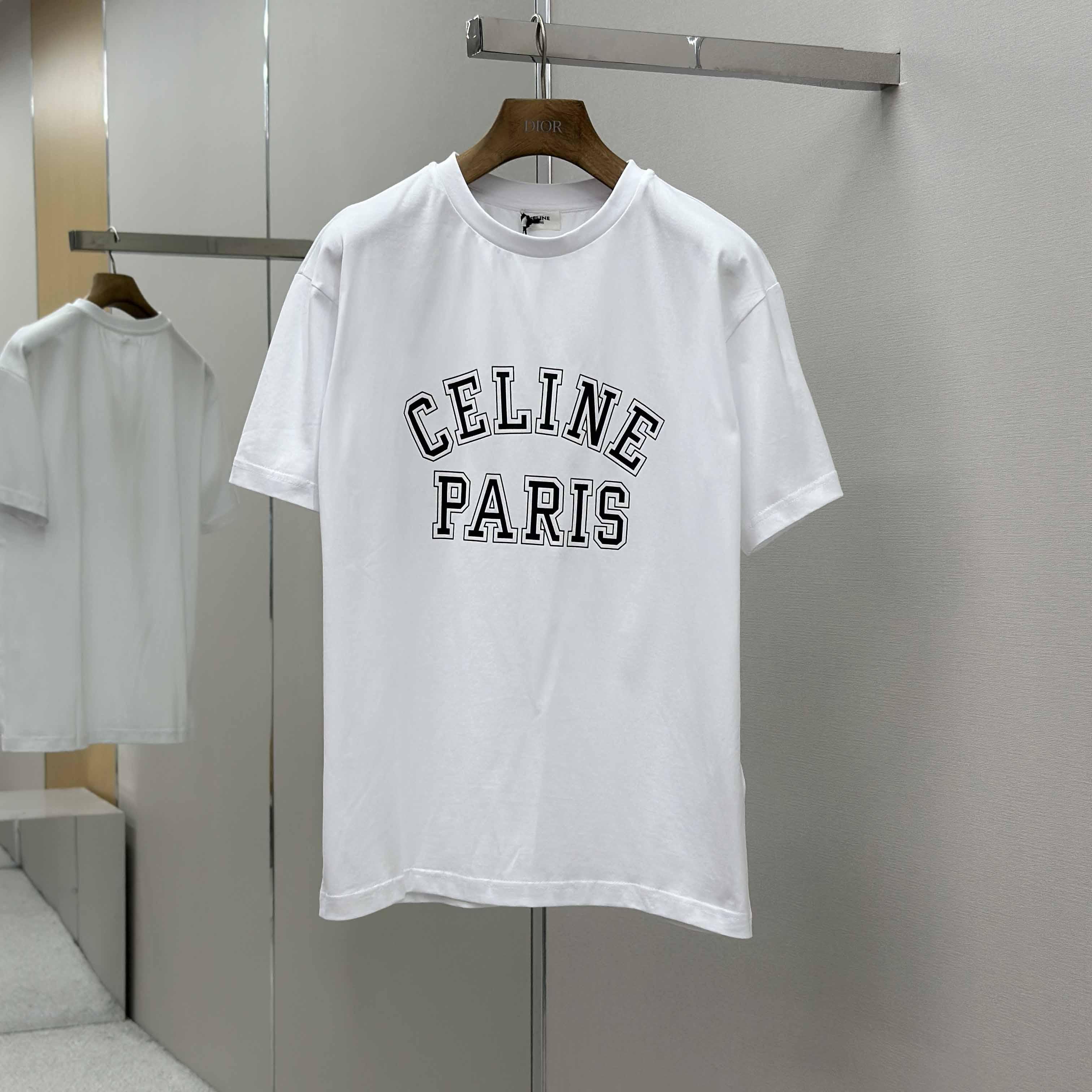 Celine Loose T-shirt In Cotton Jersey - FashionPlug