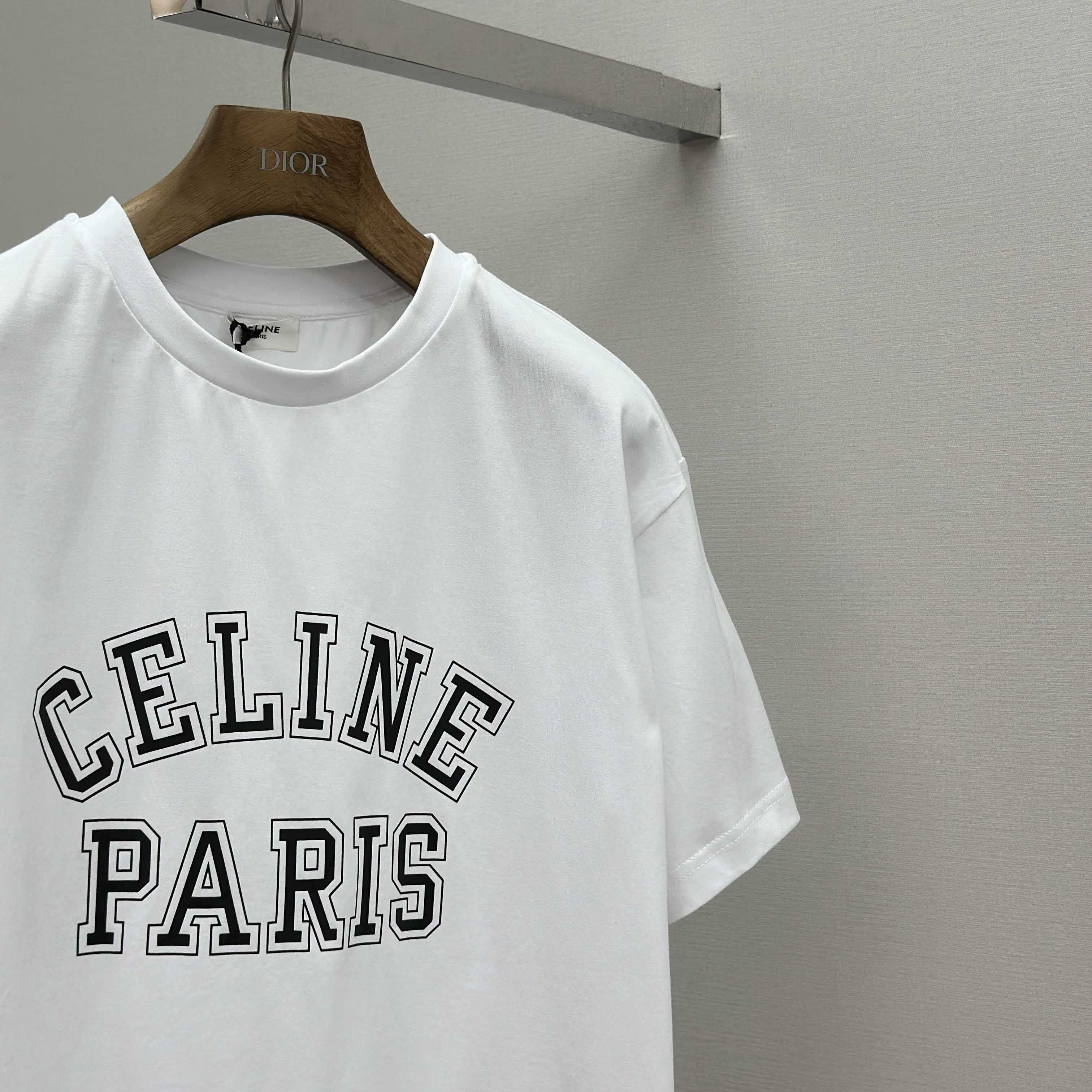 Celine Loose T-shirt In Cotton Jersey - FashionPlug
