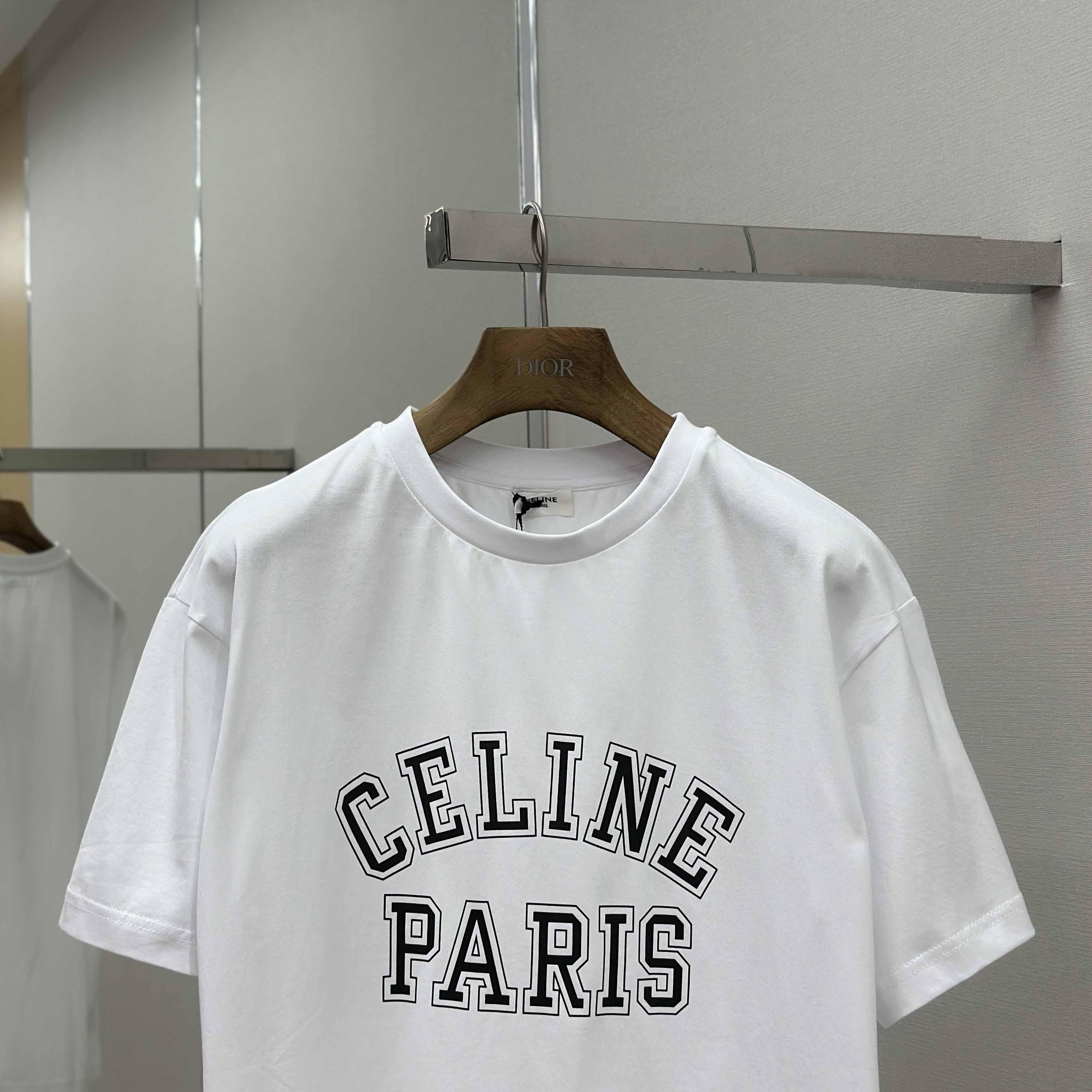 Celine Loose T-shirt In Cotton Jersey - FashionPlug
