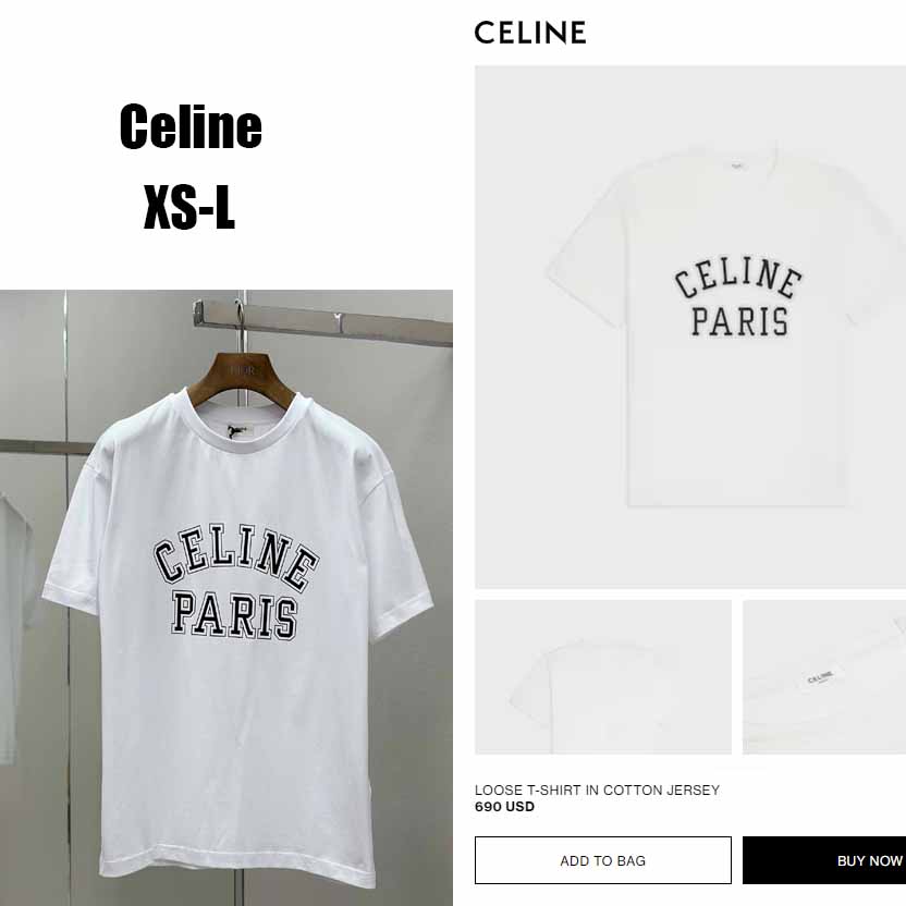 Celine Loose T-shirt In Cotton Jersey - FashionPlug