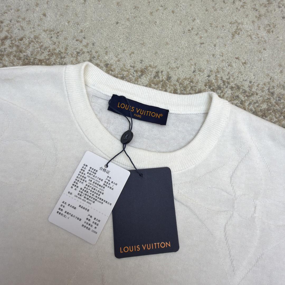 Louis Vuitton Monogram Short-Sleeved Cotton Crewneck   1AIWFR - FashionPlug