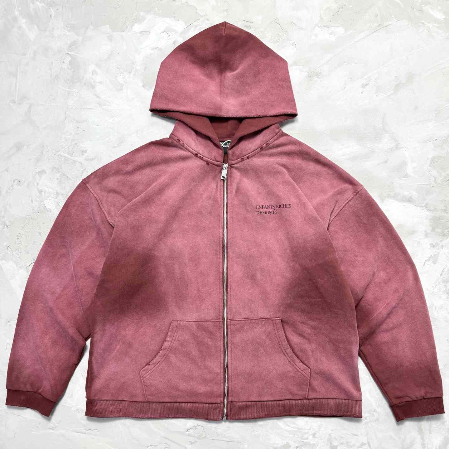 Enfants Riches Déprimés Cotton Jersey Zip-Up Hoodie - FashionPlug