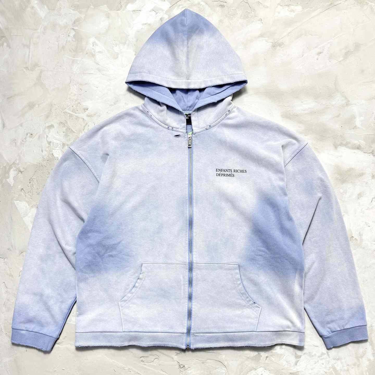 Enfants Riches Déprimés Cotton Jersey Zip-Up Hoodie - FashionPlug