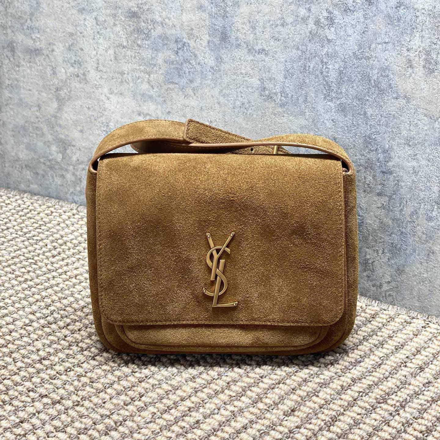 Saint Laurent Niki Satchel In Suede - FashionPlug