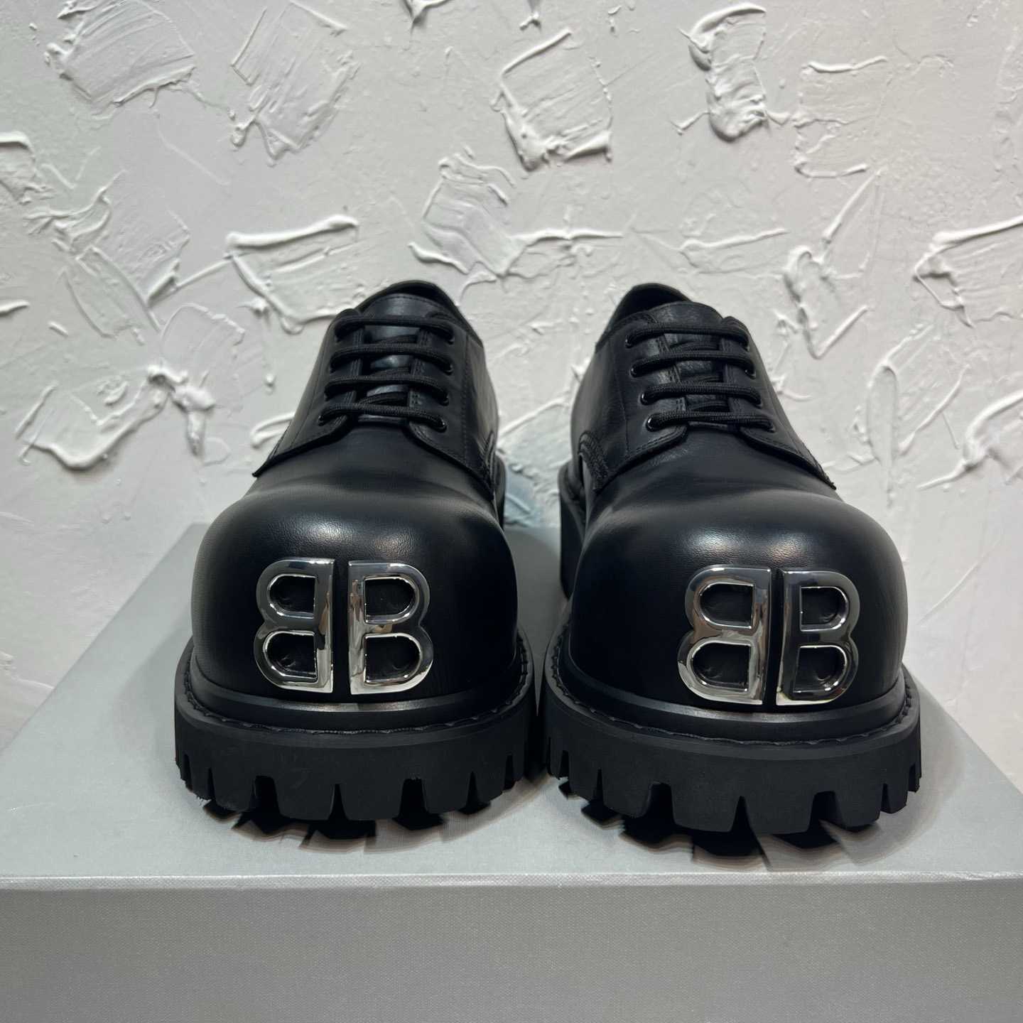 Balenciaga Stomper Derby In Black - FashionPlug