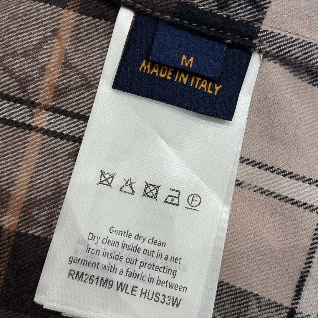 Louis Vuitton Monogram Flannel Long-Sleeved Polo Shirt   1AIKAJ - FashionPlug