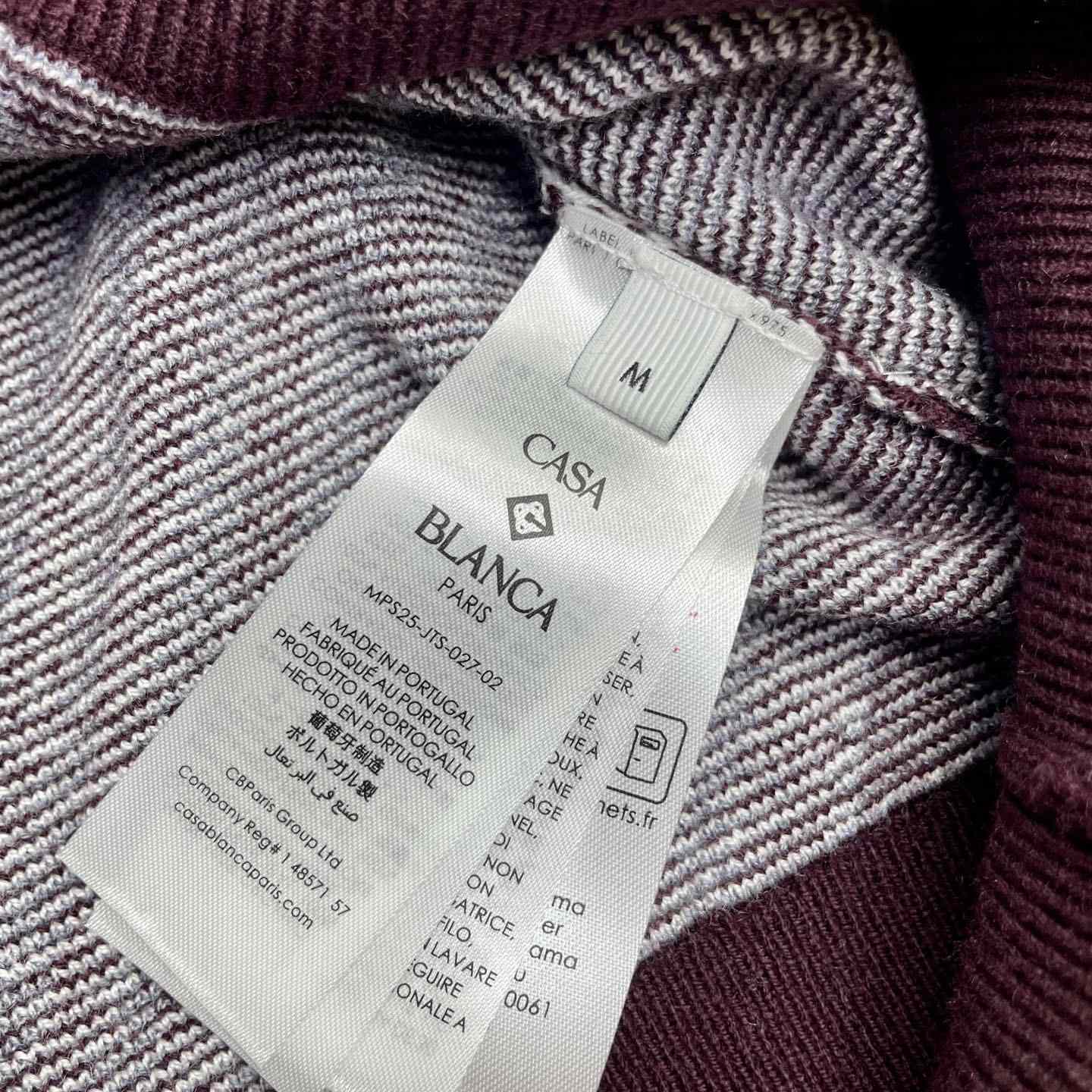 Casablanca Merino Diagonal Tennis Polo   Z6025 - FashionPlug