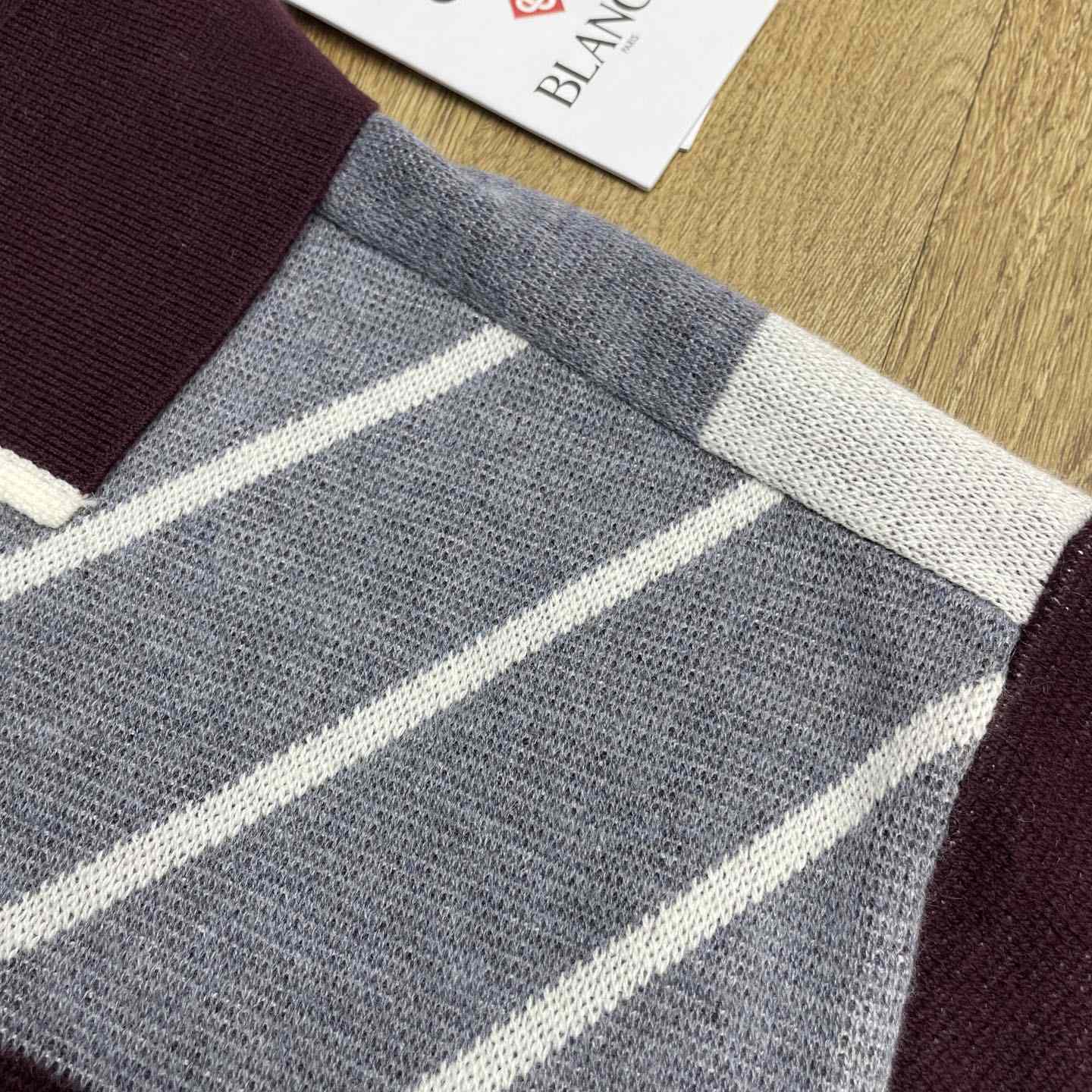 Casablanca Merino Diagonal Tennis Polo   Z6025 - FashionPlug