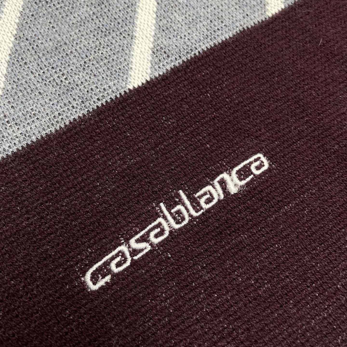 Casablanca Merino Diagonal Tennis Polo   Z6025 - FashionPlug
