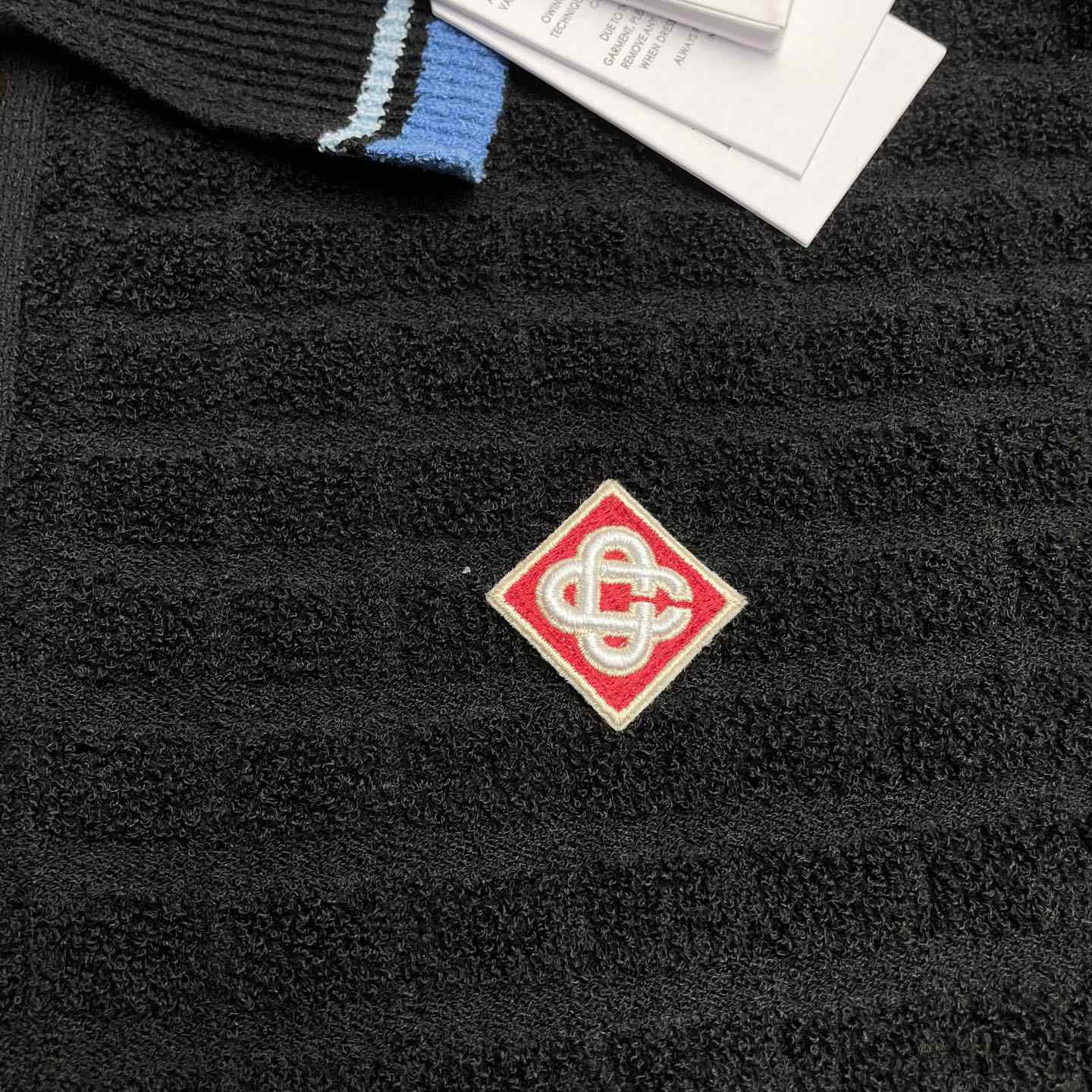 Casablanca Cotton Boucle Polo Shirt   Z6028 - FashionPlug