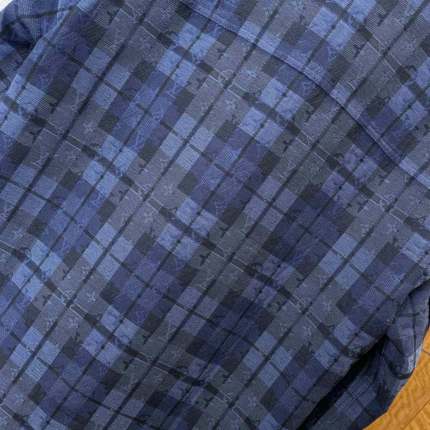 Louis Vuitton Monogram Tartan Denim Overshirt   1AIK94 - FashionPlug