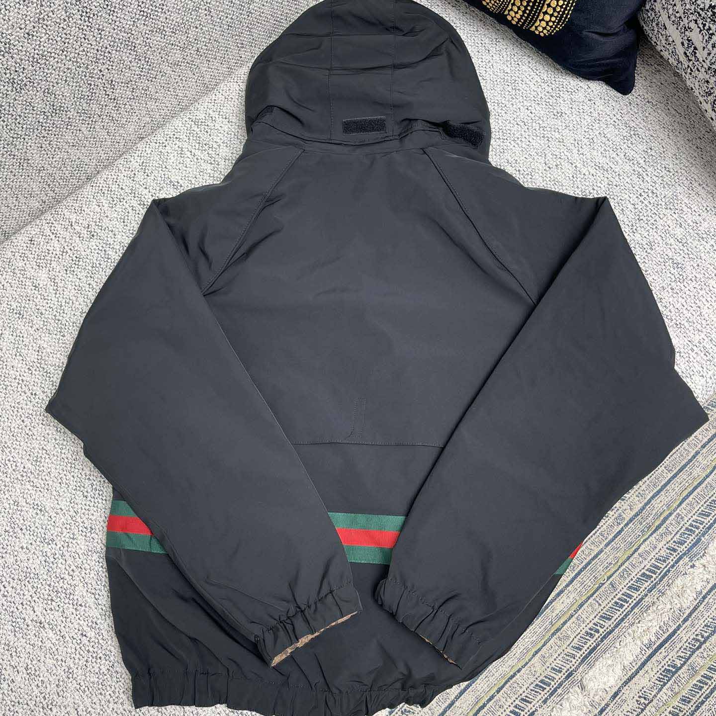Gucci Reversible Monogrammed Shell Hooded Jacket - FashionPlug