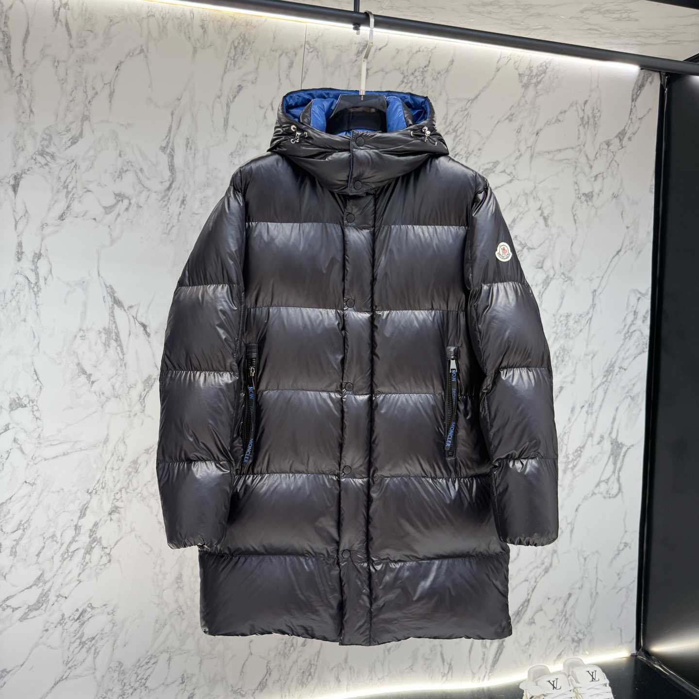 Moncler Hooded Long Down Jacket - FashionPlug