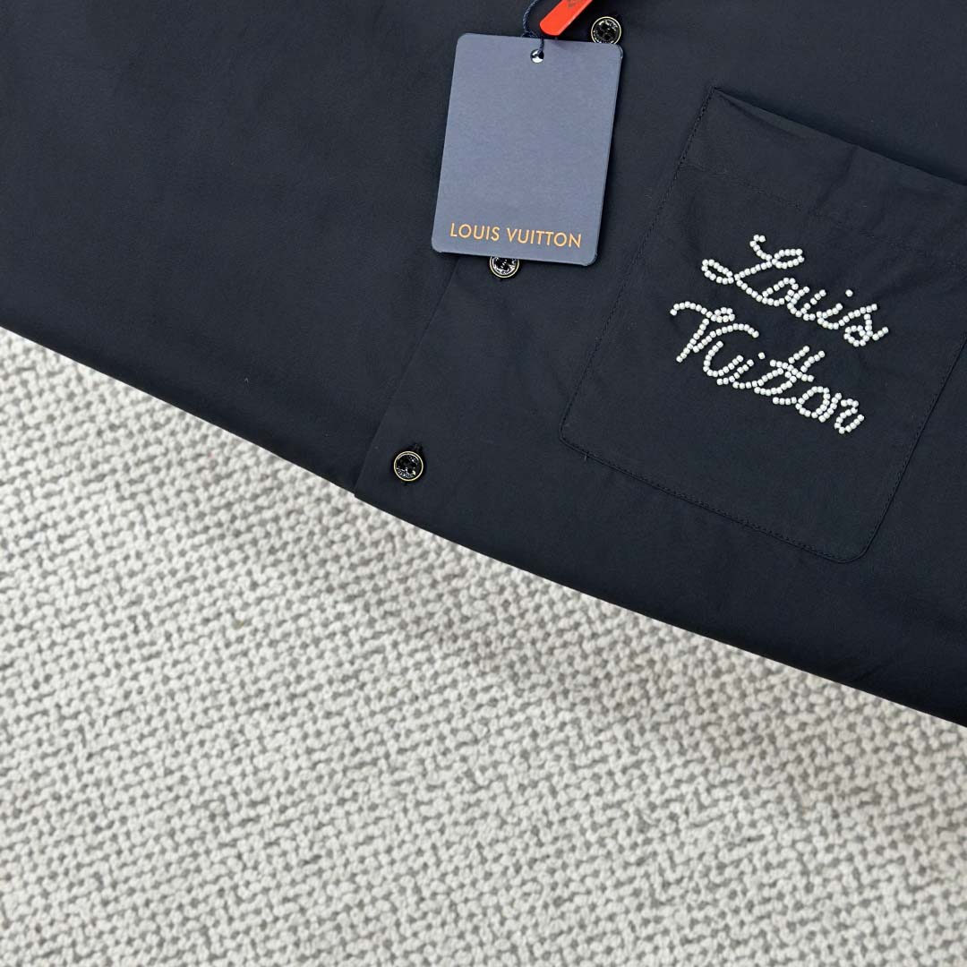 Louis Vuitton Embroidered Signature Long-Sleeved Shirt   1AIMIY - FashionPlug