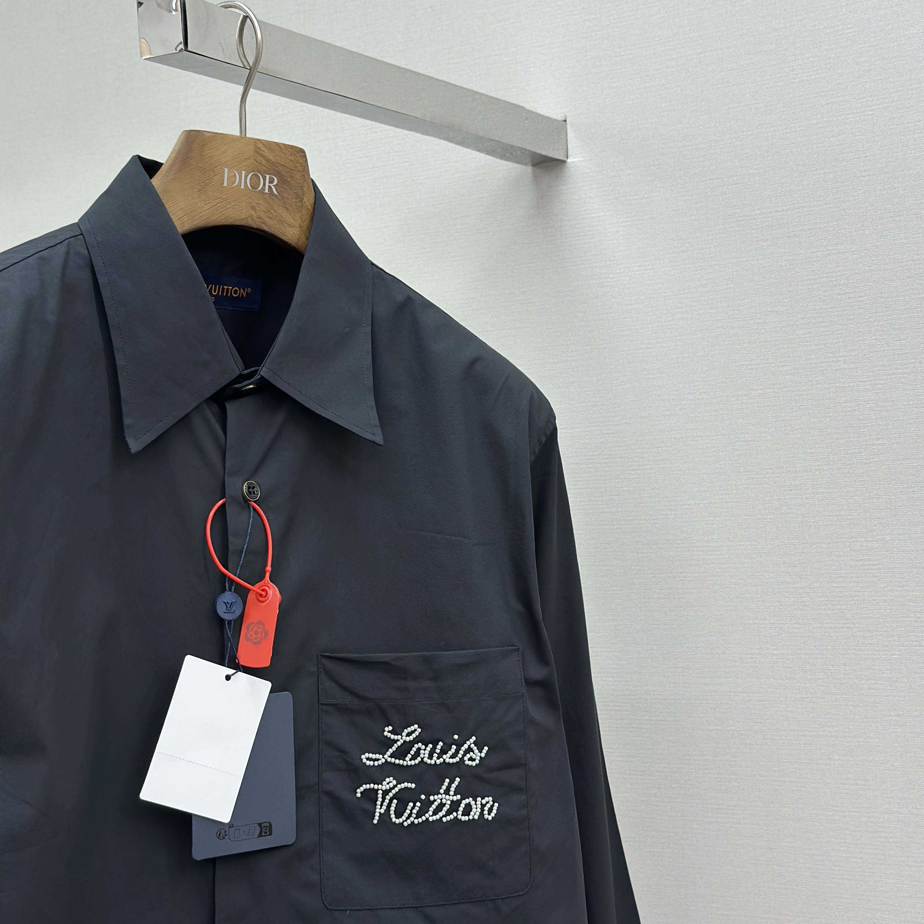 Louis Vuitton Embroidered Signature Long-Sleeved Shirt   1AIMIY - FashionPlug