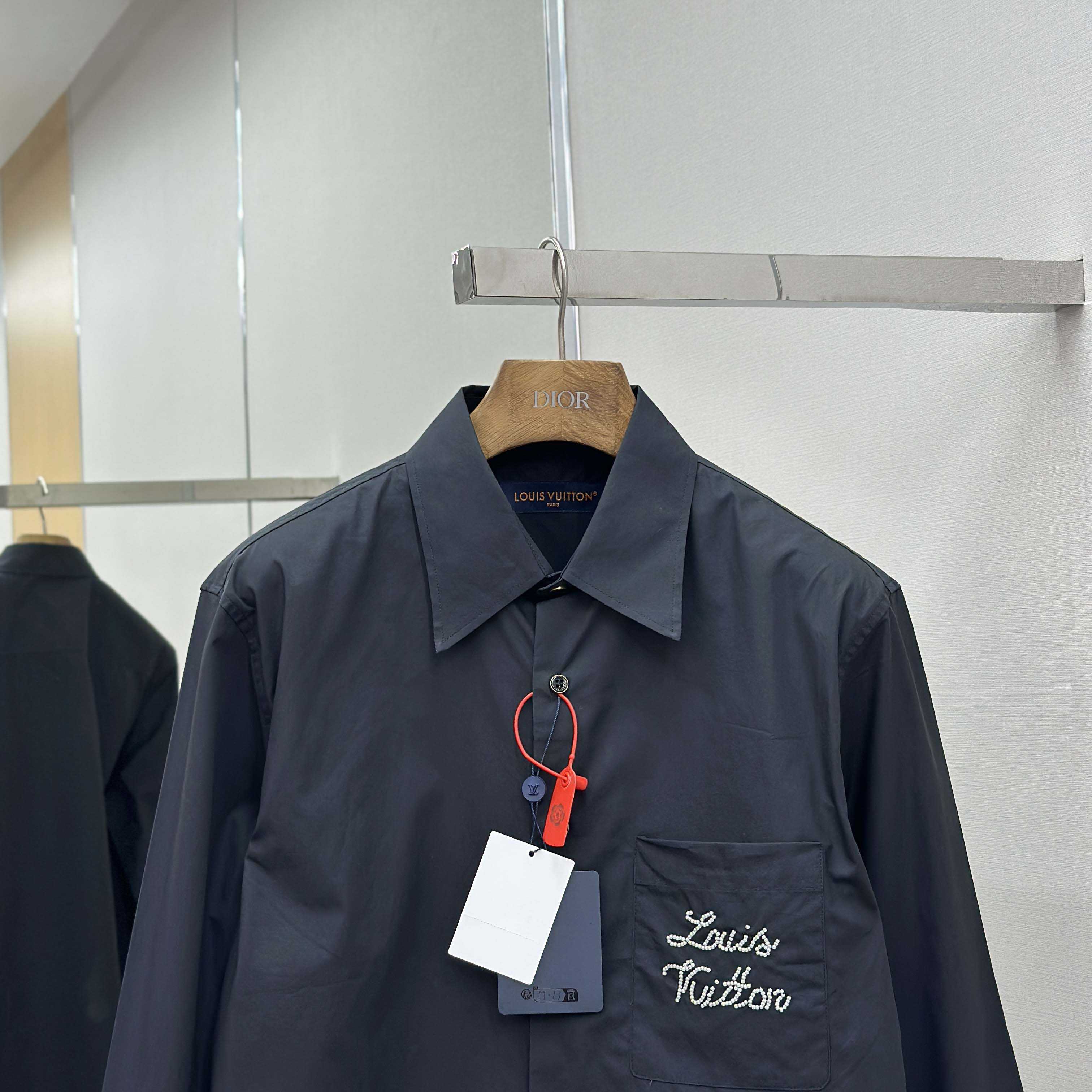 Louis Vuitton Embroidered Signature Long-Sleeved Shirt   1AIMIY - FashionPlug