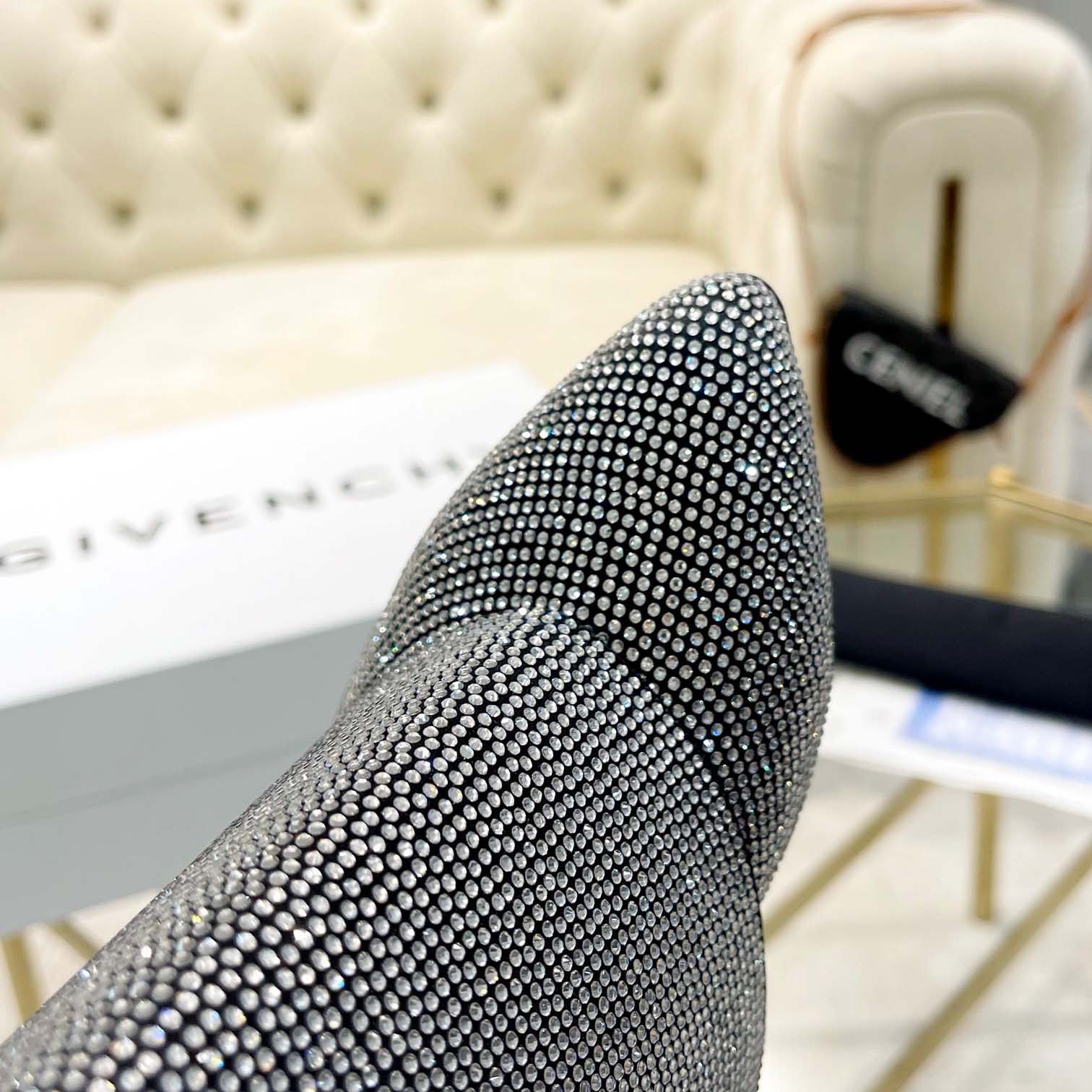 Givenchy Shark Lock Leather Knee-high Boots - FashionPlug