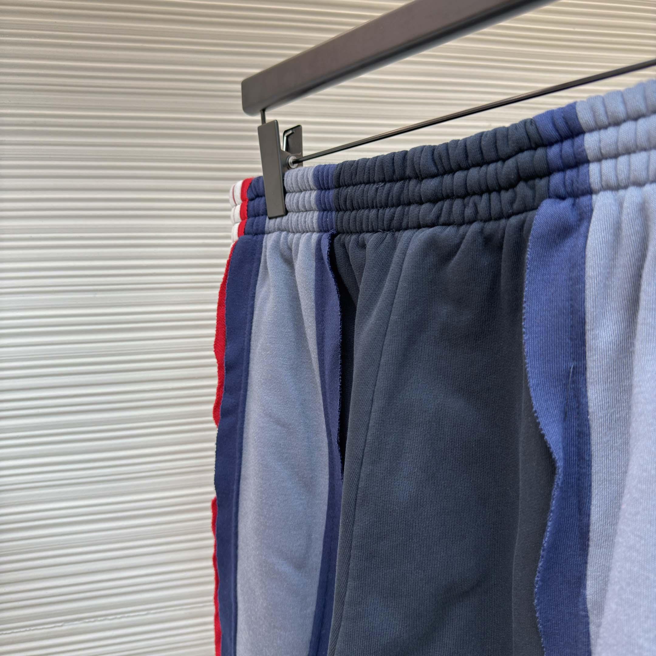 Balenciaga Cut-Up Oversized Sweatpants In Faded Black And White Dry Fleece - FashionPlug