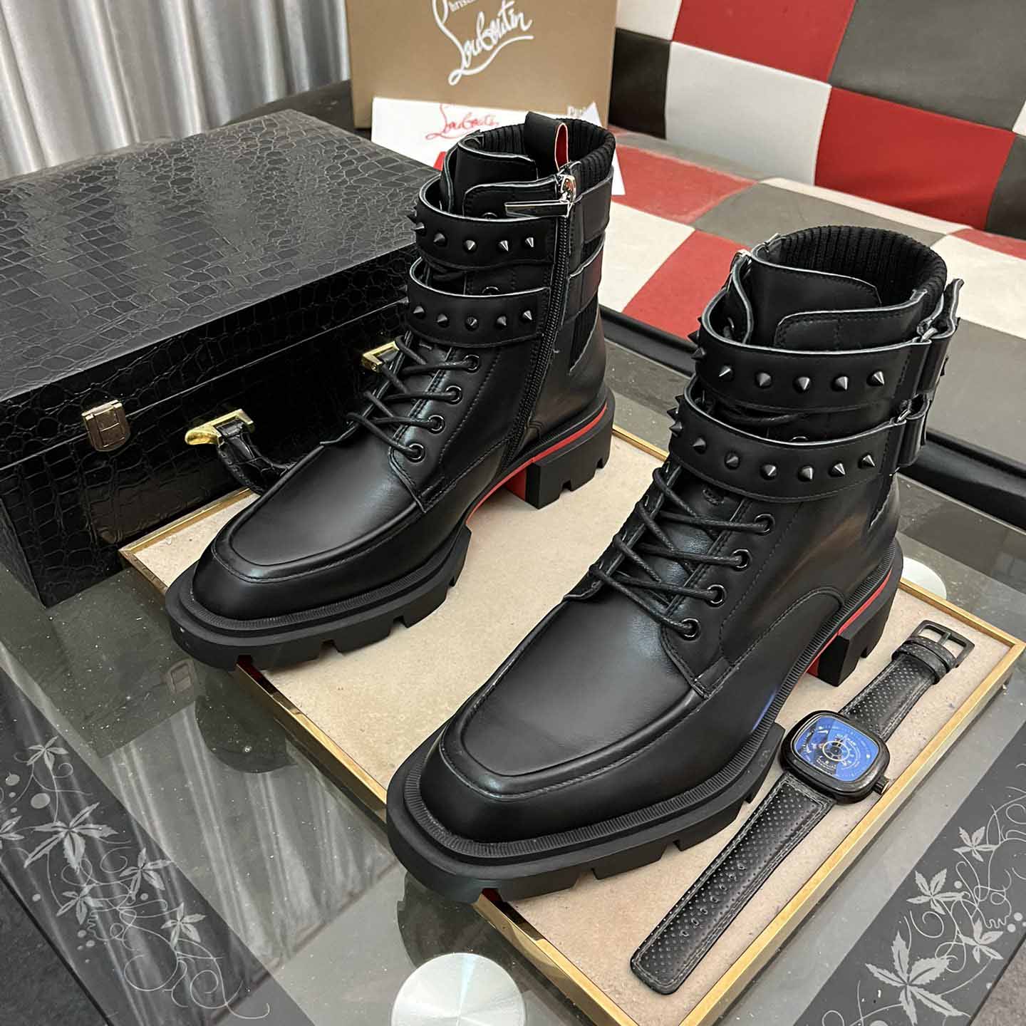 Christian Louboutin Our Flight Flat Derby Boot - FashionPlug