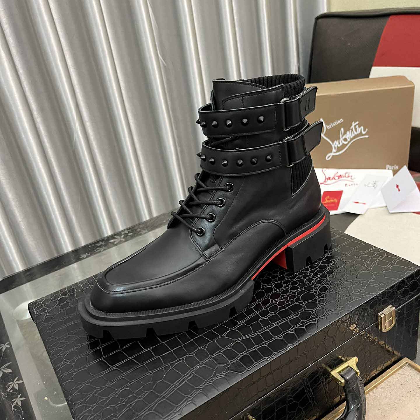 Christian Louboutin Our Flight Flat Derby Boot - FashionPlug