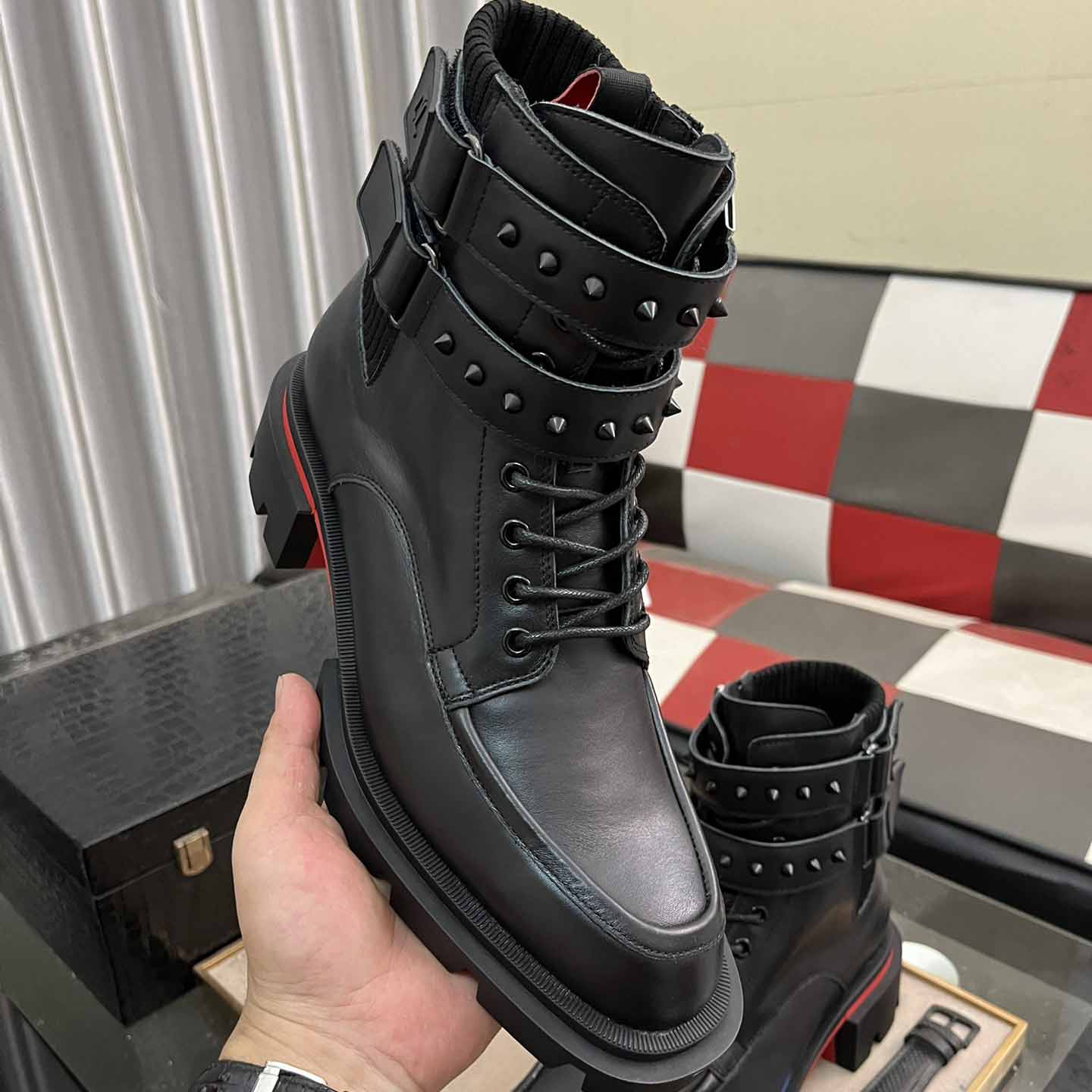 Christian Louboutin Our Flight Flat Derby Boot - FashionPlug
