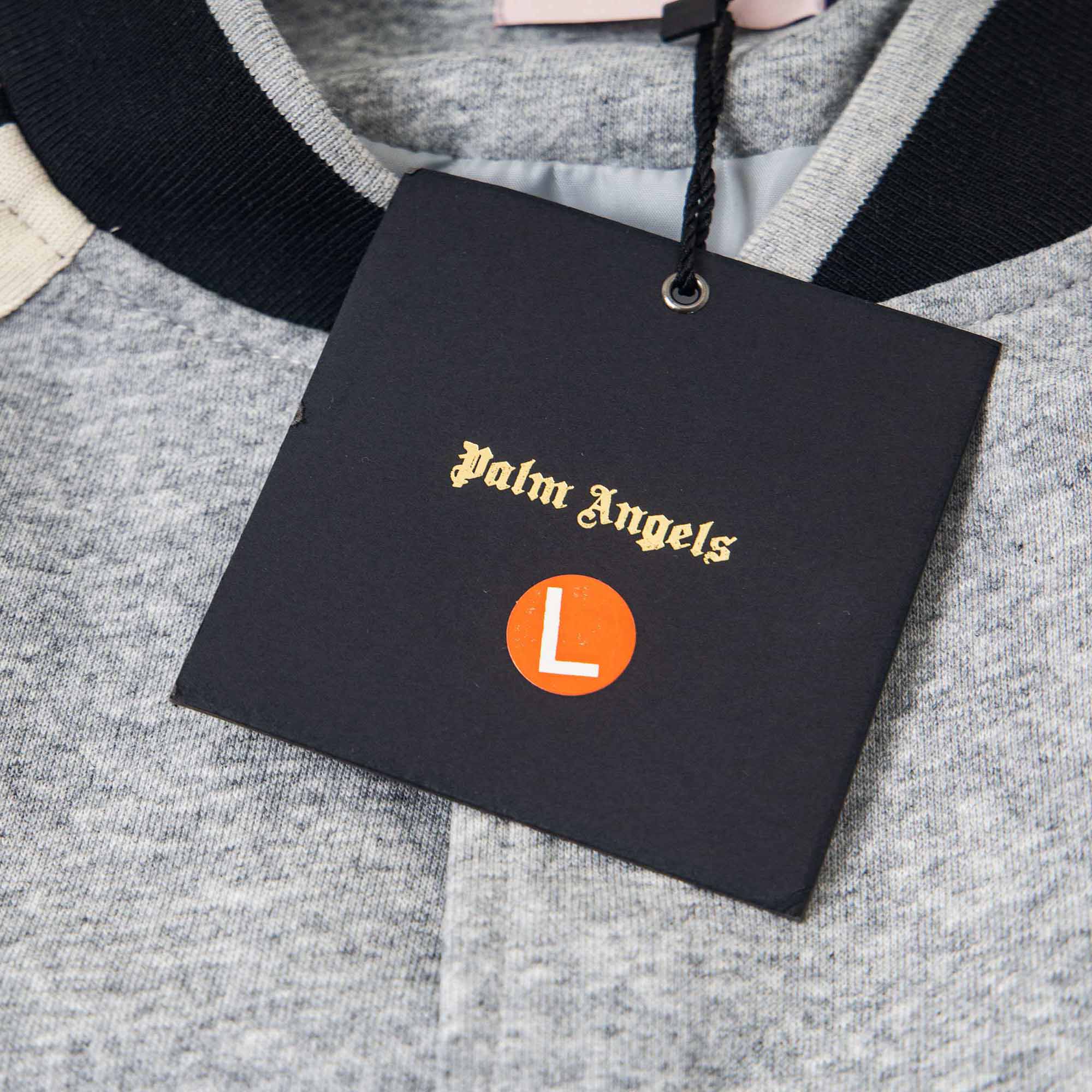 Palm Angels Curved Logo Track Varsity Jacket - FashionPlug