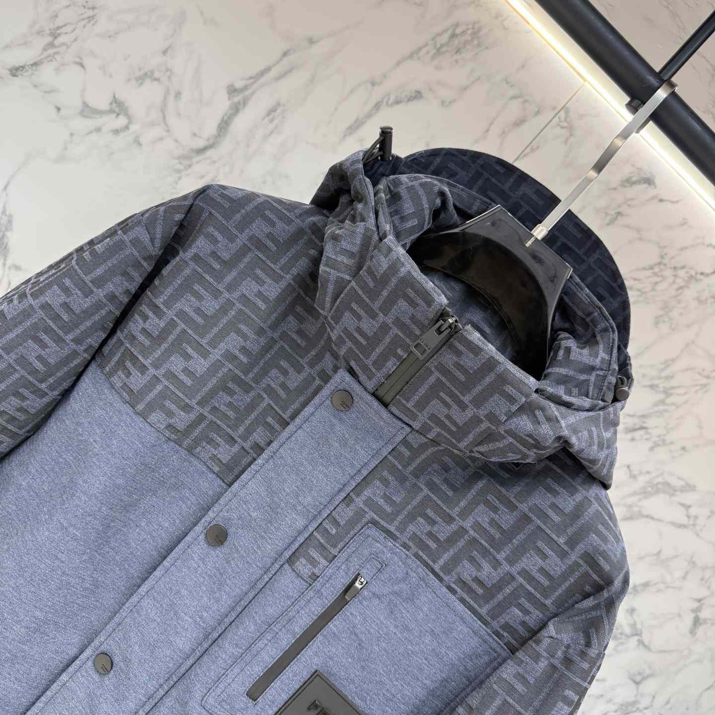Fendi 'FF Denim Tech' Padded Jacket - FashionPlug