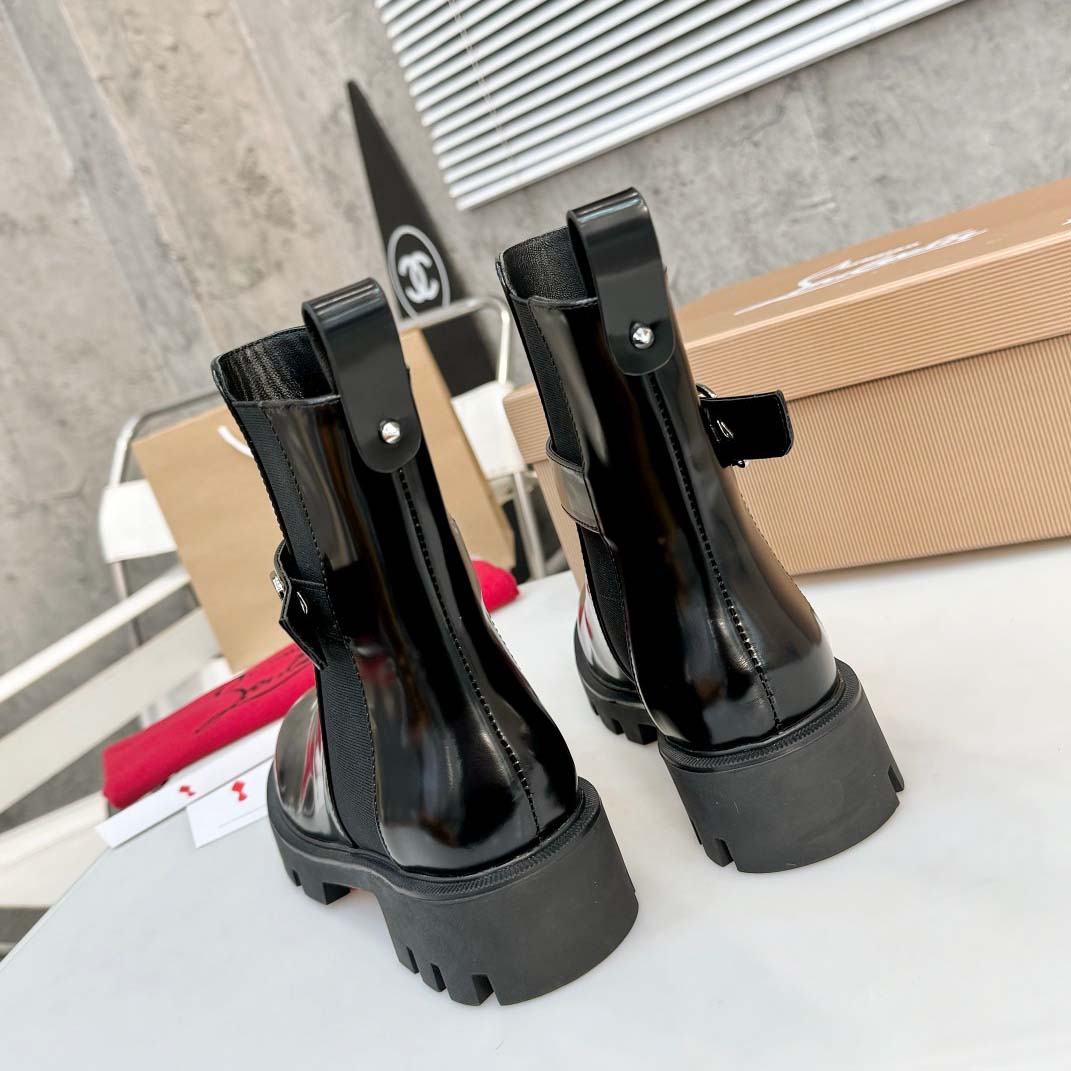 Christian Louboutin CL Chelsea Booty Lug Boots - FashionPlug