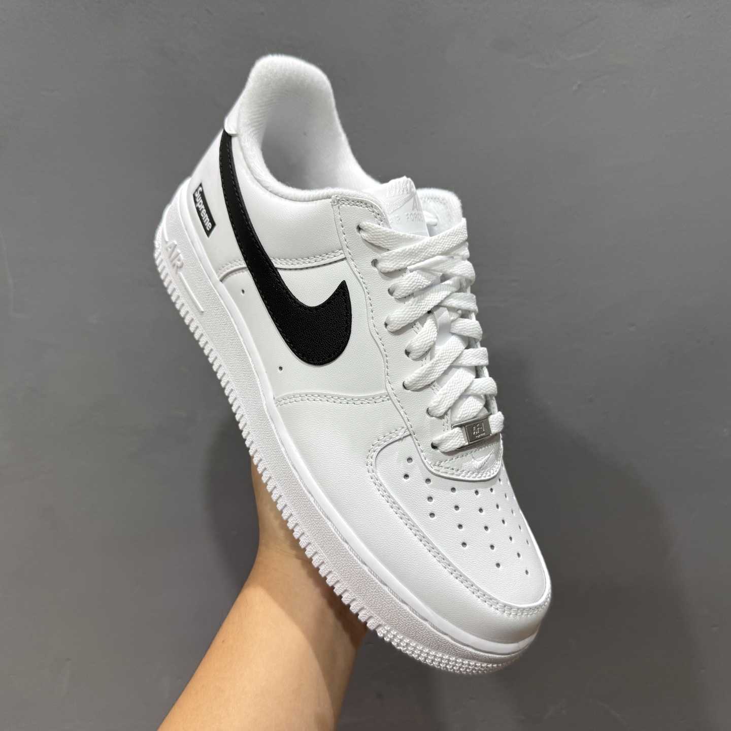 Supreme x Nike Air Force 1 Low “Box Logo - White Black” G Edition CU9225-102 - FashionPlug