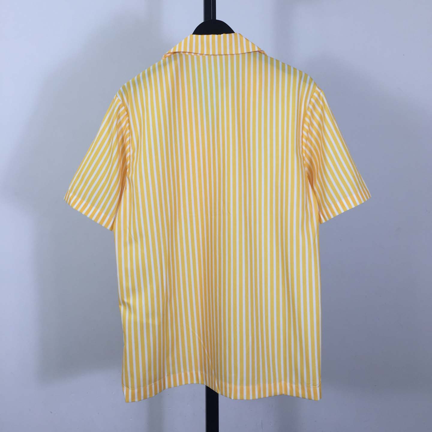 Louis Vuitton Monogram Striped Patchwork Short-Sleeved Shirt   1AHVWT - FashionPlug