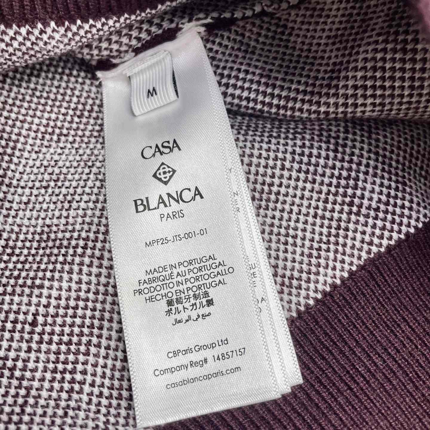 Casablanca Monogram Cotton Knit Polo shirt    Z6027 - FashionPlug