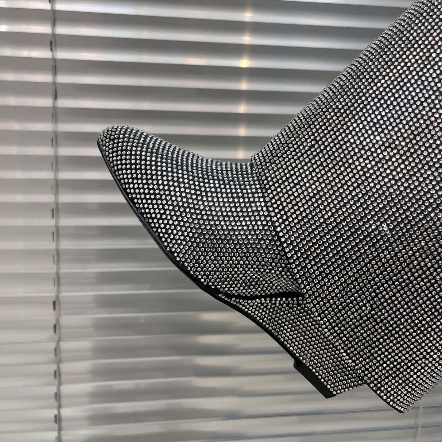 Givenchy Shark Lock Leather Knee-high Boots - FashionPlug