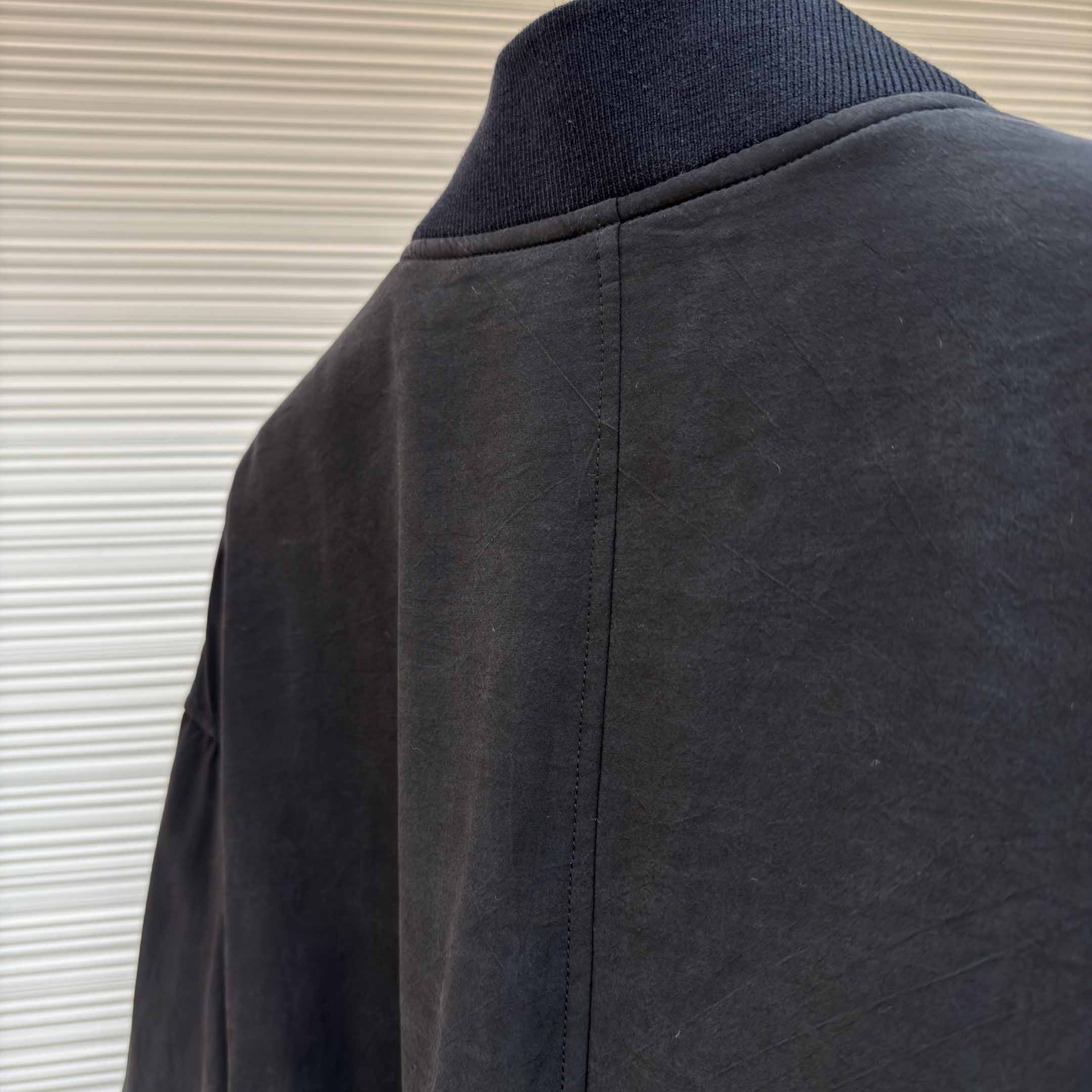 Dior x Stone Island Habotai Silk Blend Bomber Jacket Black  - FashionPlug