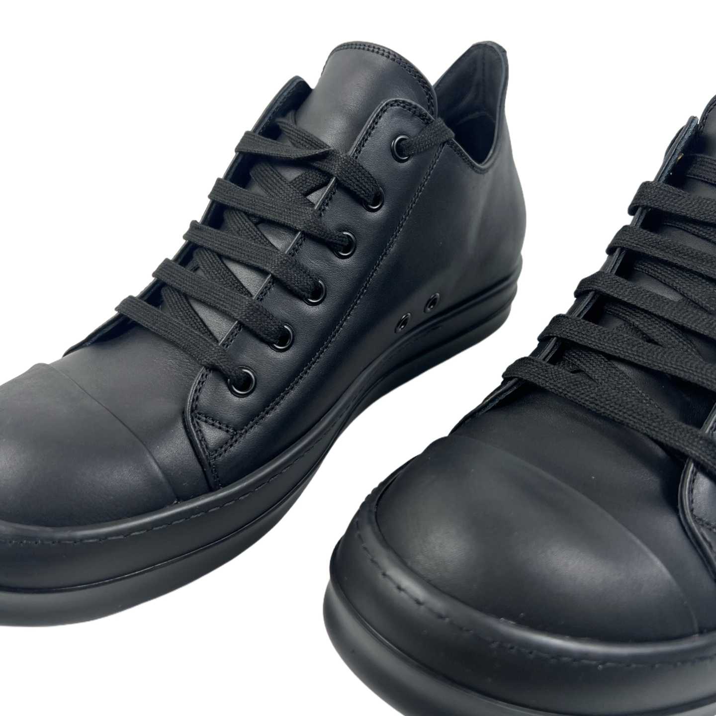 Rick Owens lace-up Leather Sneakers  - FashionPlug