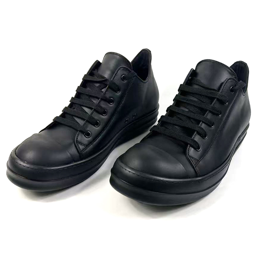 Rick Owens lace-up Leather Sneakers  - FashionPlug