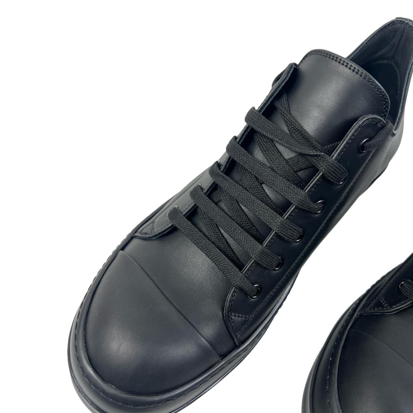Rick Owens lace-up Leather Sneakers  - FashionPlug